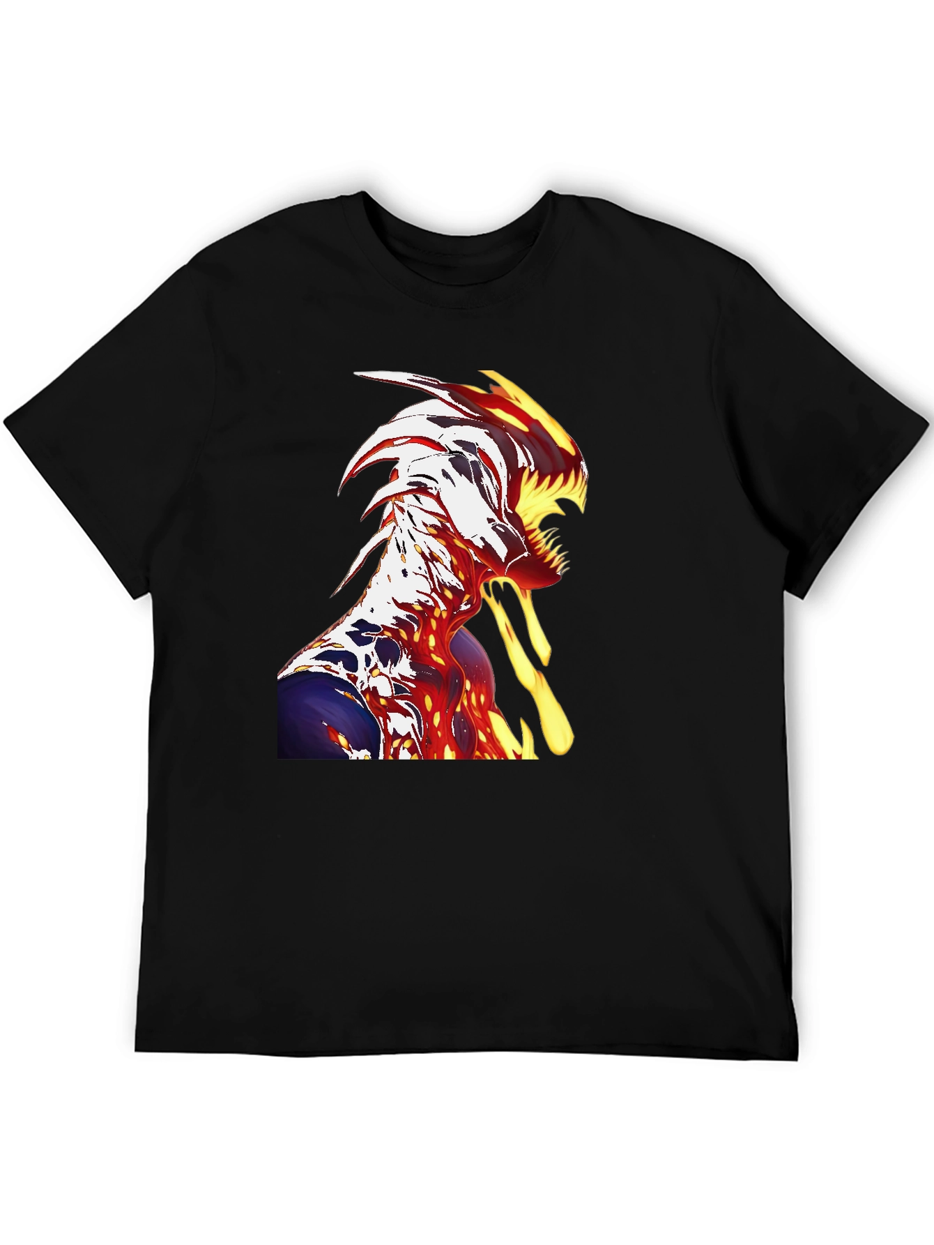 Fiery Monster Graphic T-Shirt - Unique Design