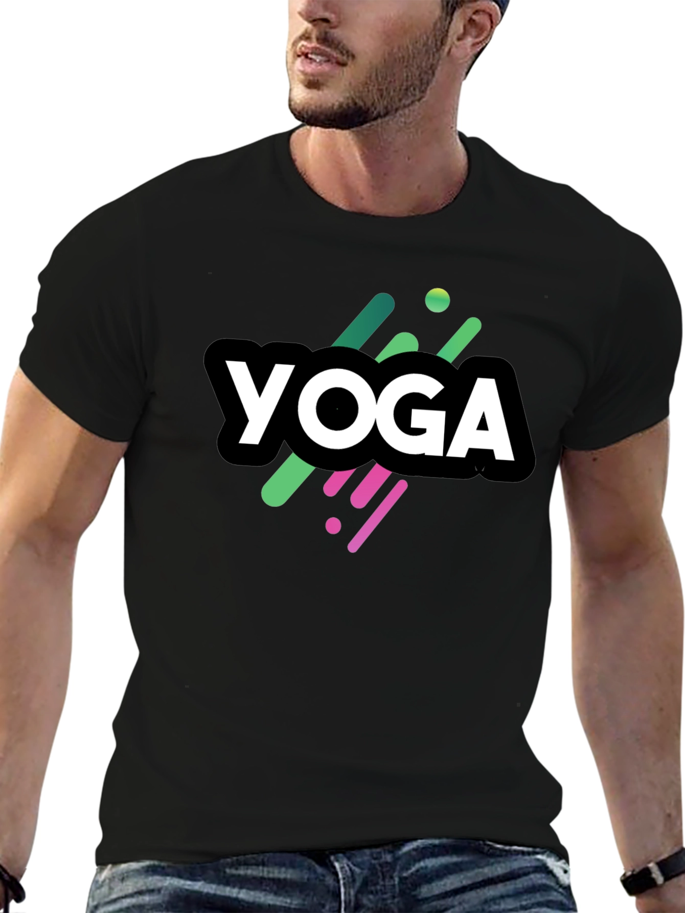 Yoga Graphic Black T-Shirt