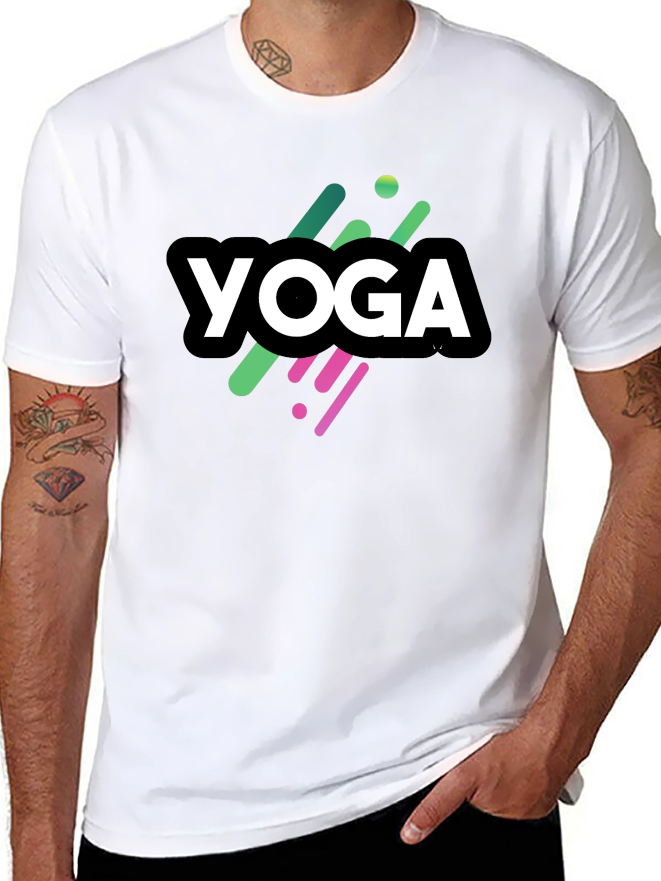 Yoga Graphic Black T-Shirt
