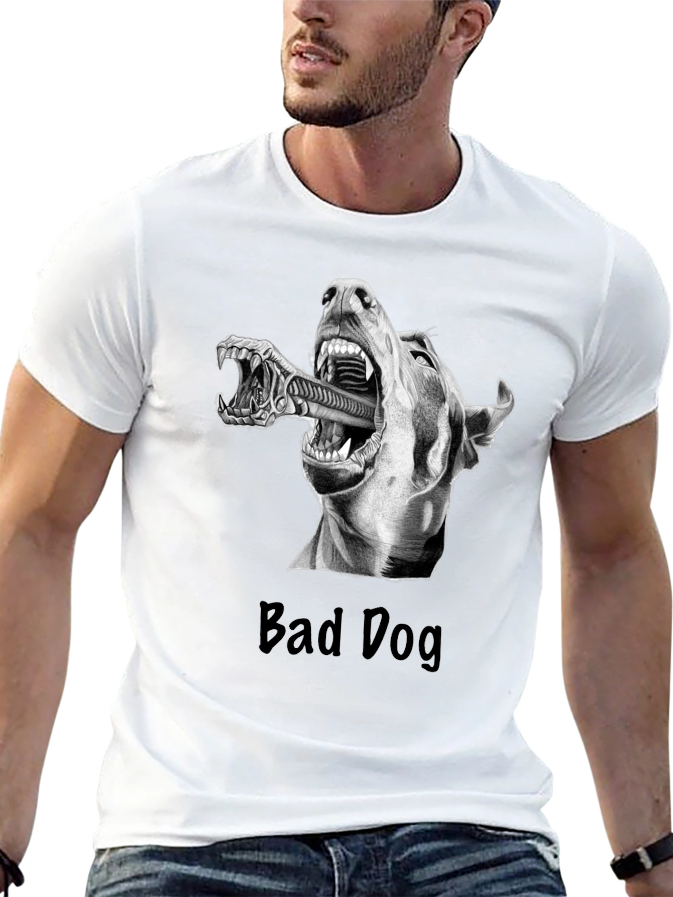 Bad Dog Alien T-Shirt - Sci-Fi Graphic Tee