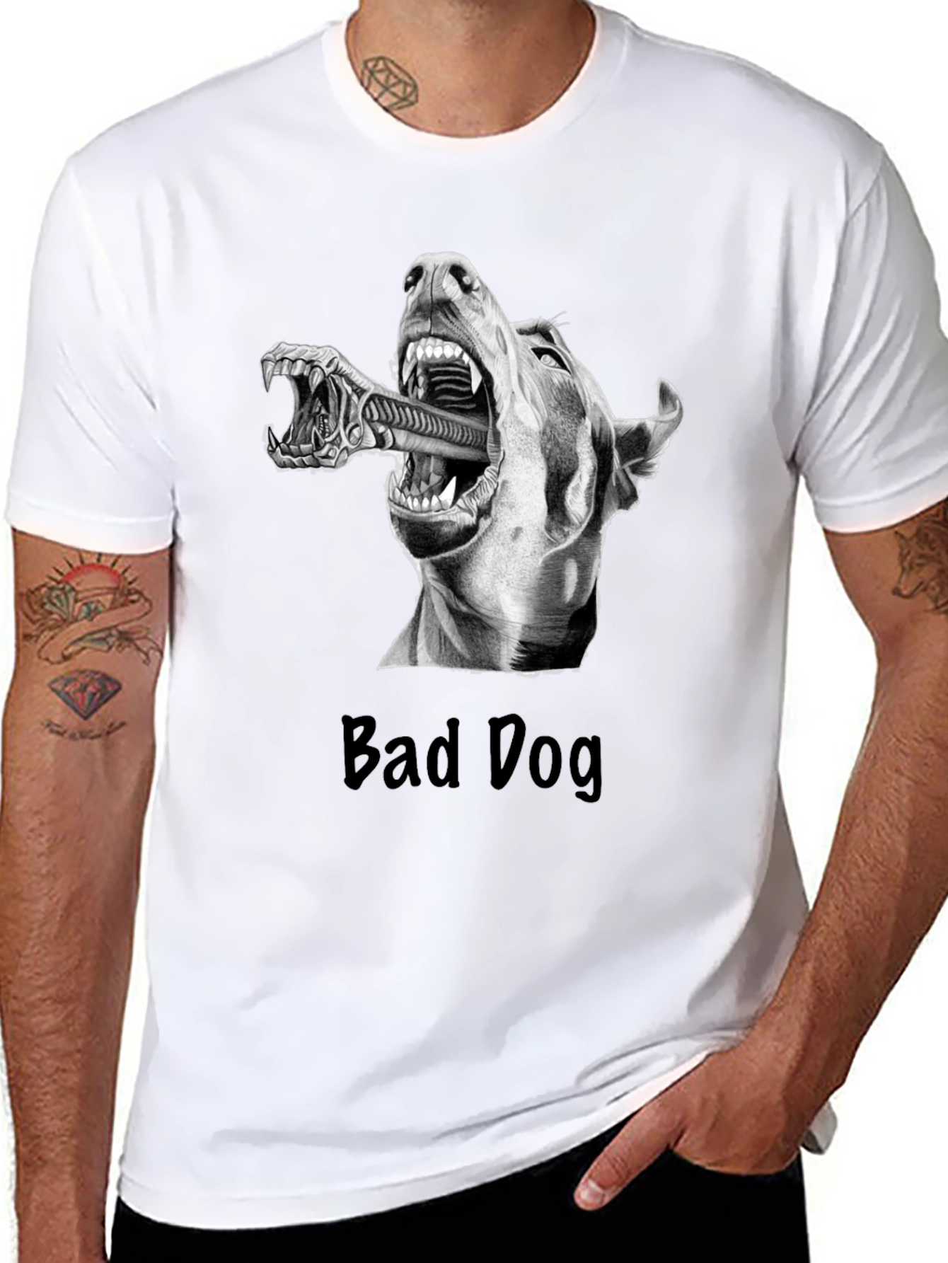 Bad Dog Alien T-Shirt - Sci-Fi Graphic Tee