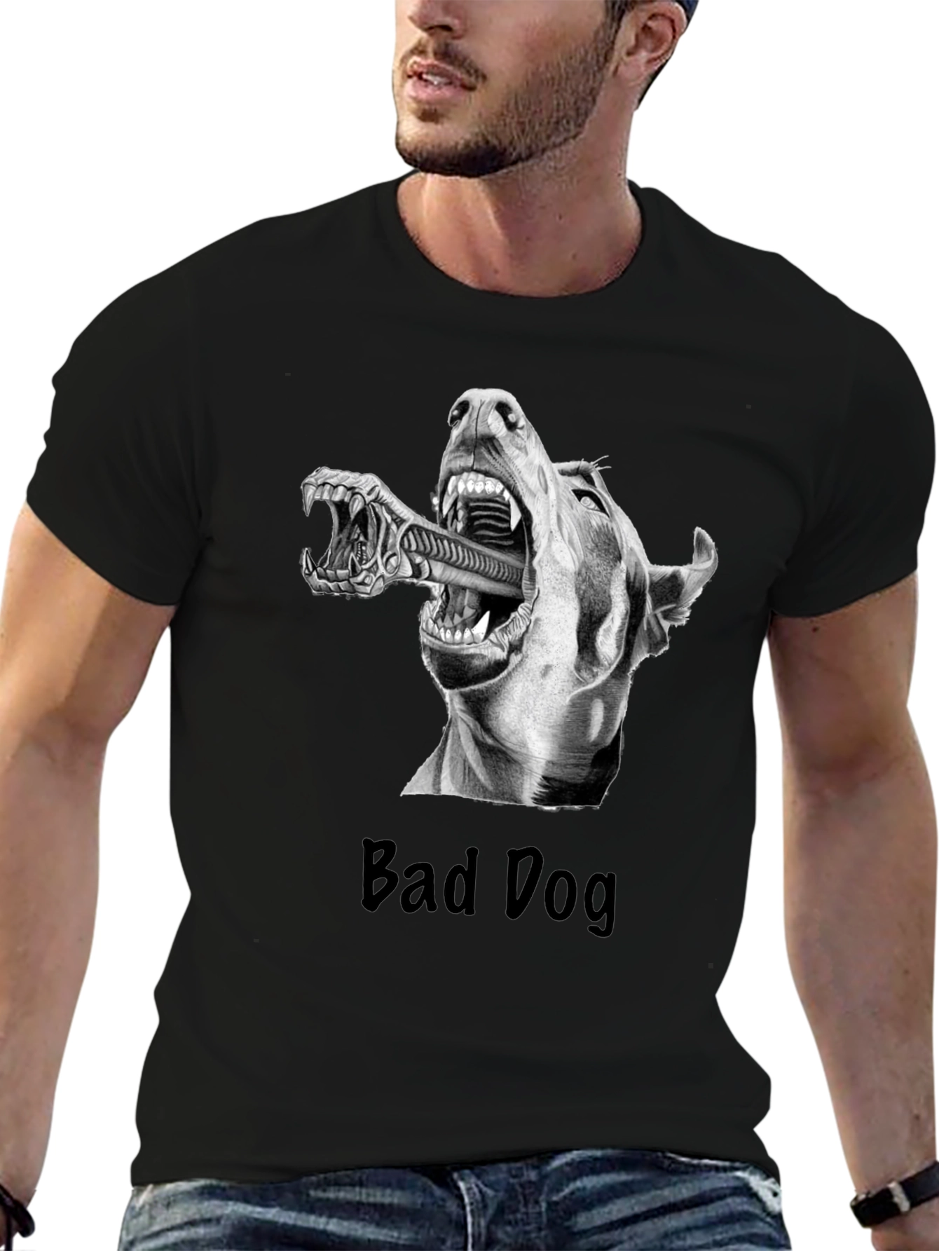 Bad Dog Alien T-Shirt - Sci-Fi Graphic Tee