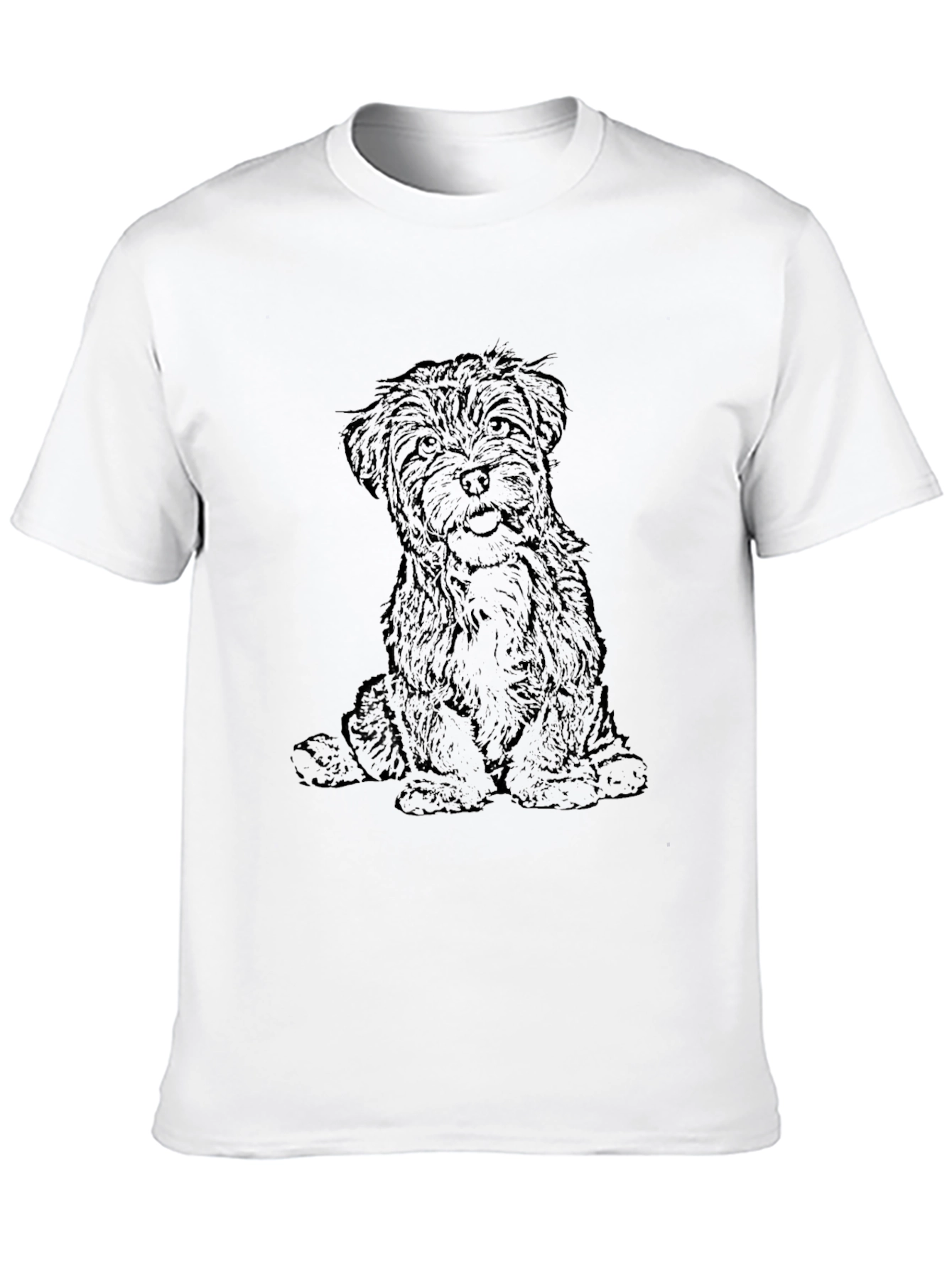 Dog Graphic Black T-Shirt - Mens Short Sleeve