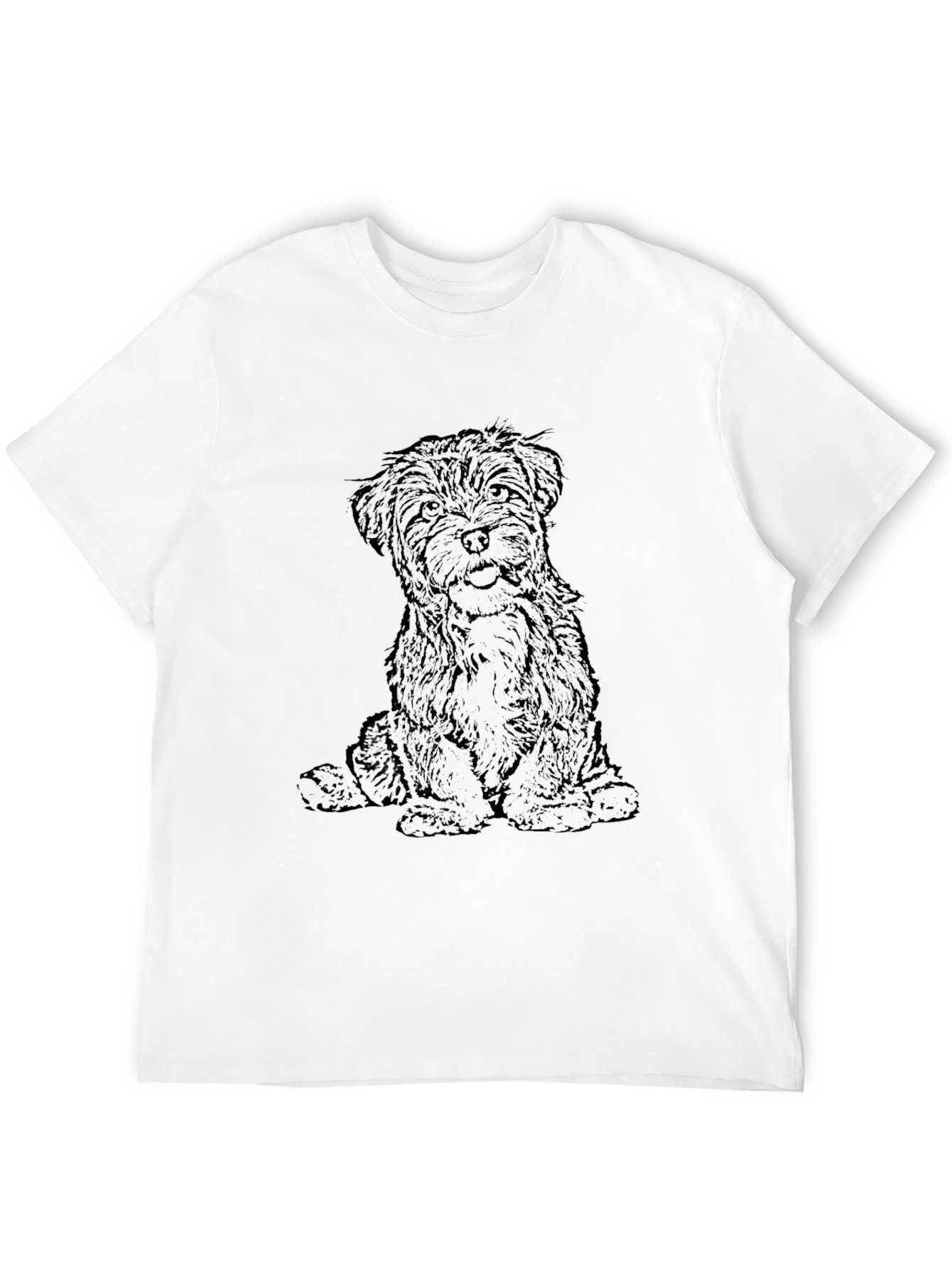 Dog Graphic Black T-Shirt - Mens Short Sleeve