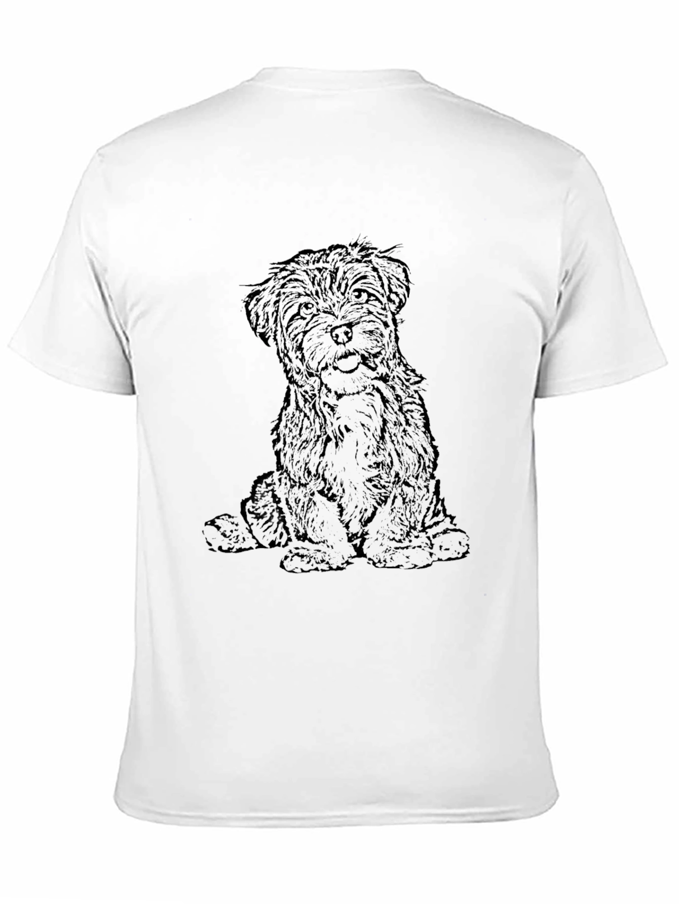 Dog Graphic Black T-Shirt - Mens Short Sleeve