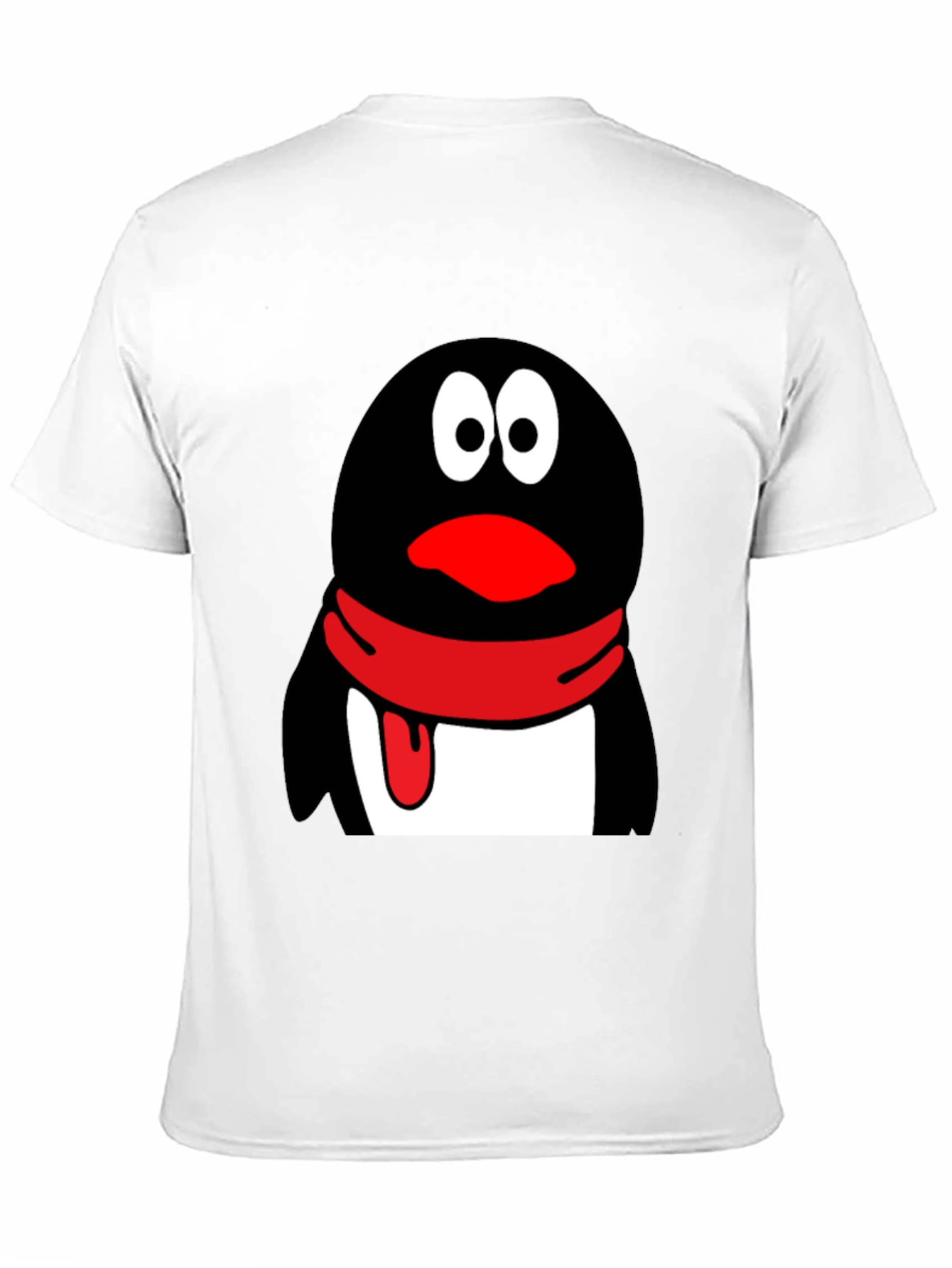 Cartoon Penguin Graphic Print Mens Black T-Shirt