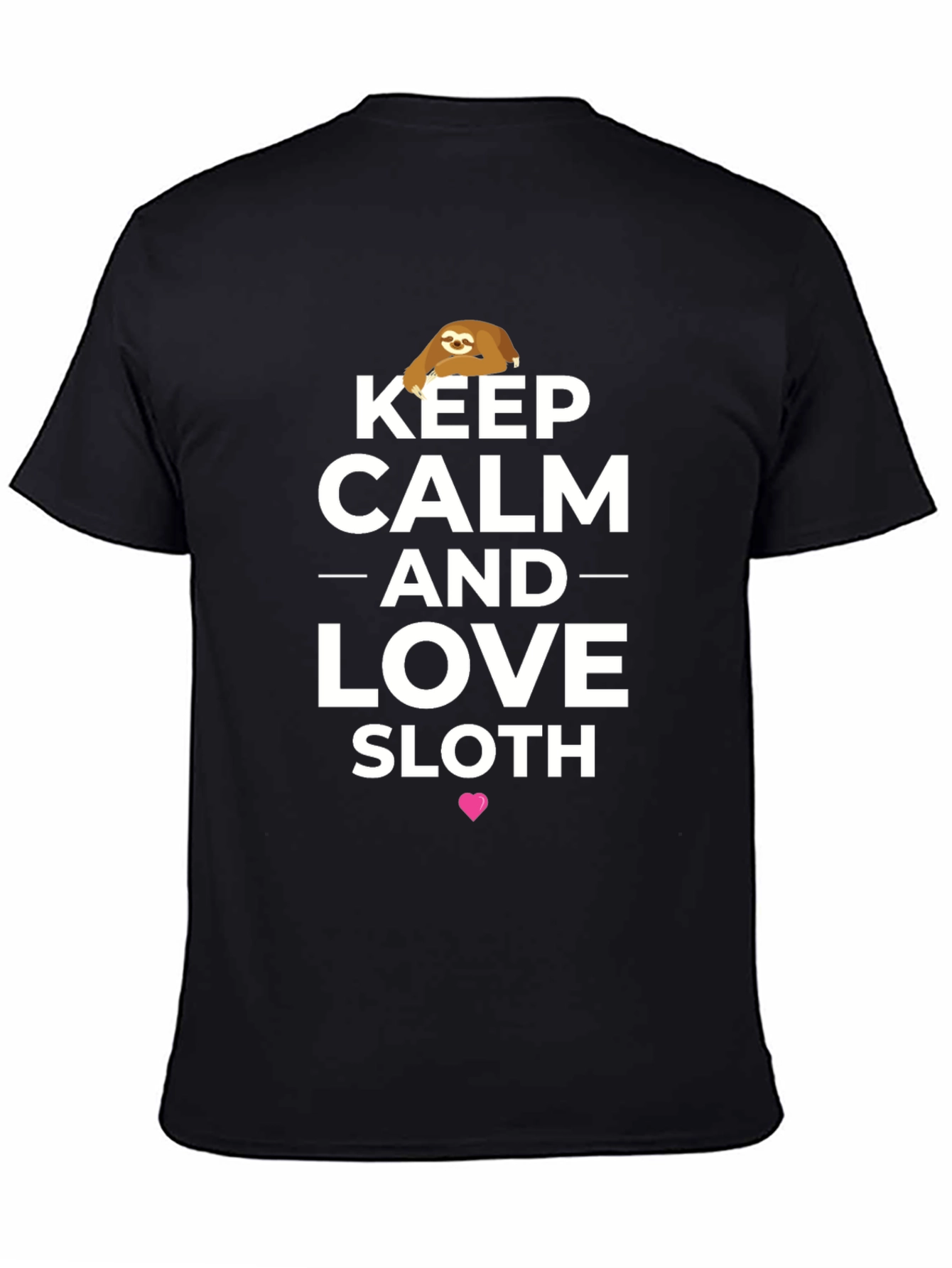 Keep Calm & Love Sloths T-Shirt - Black