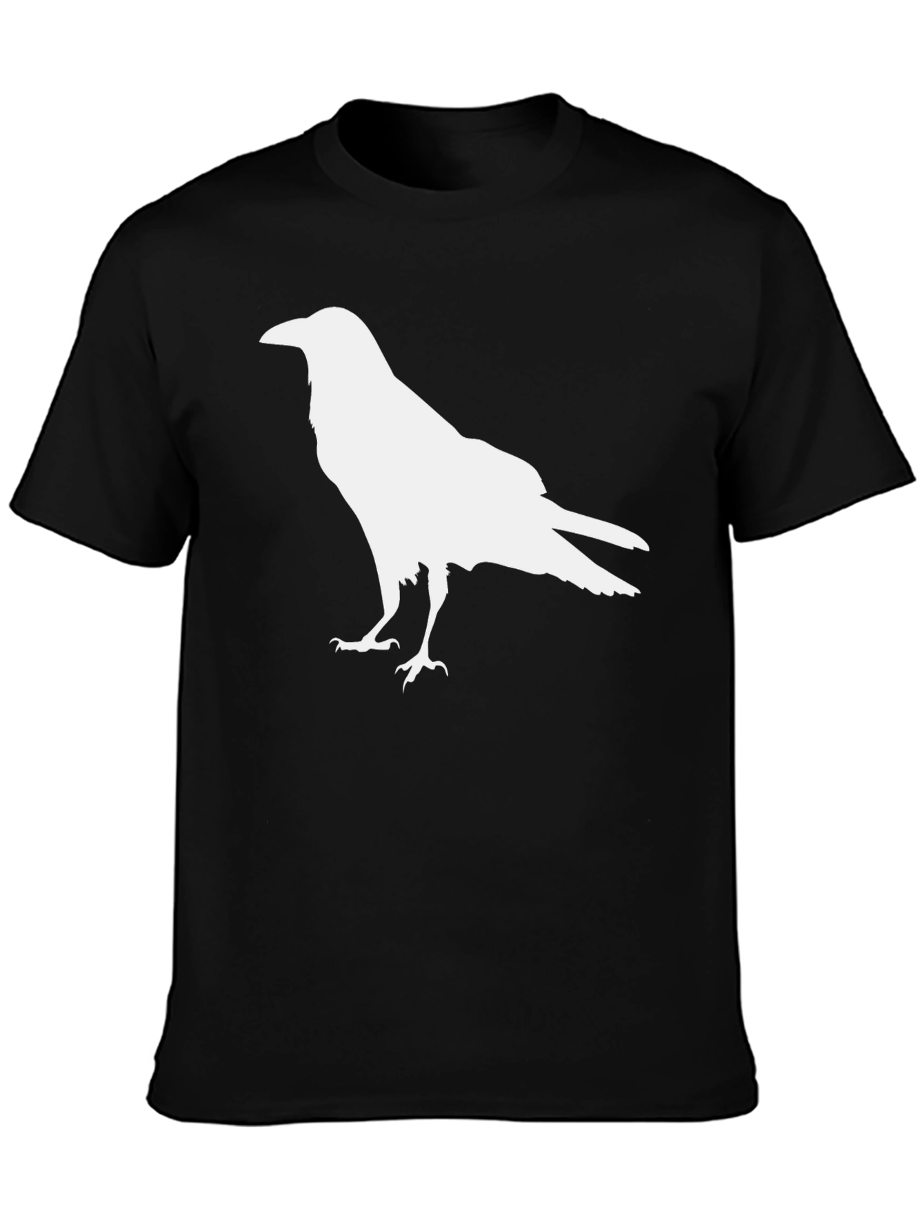 Raven Silhouette Graphic Tee - Mens Black T-Shirt