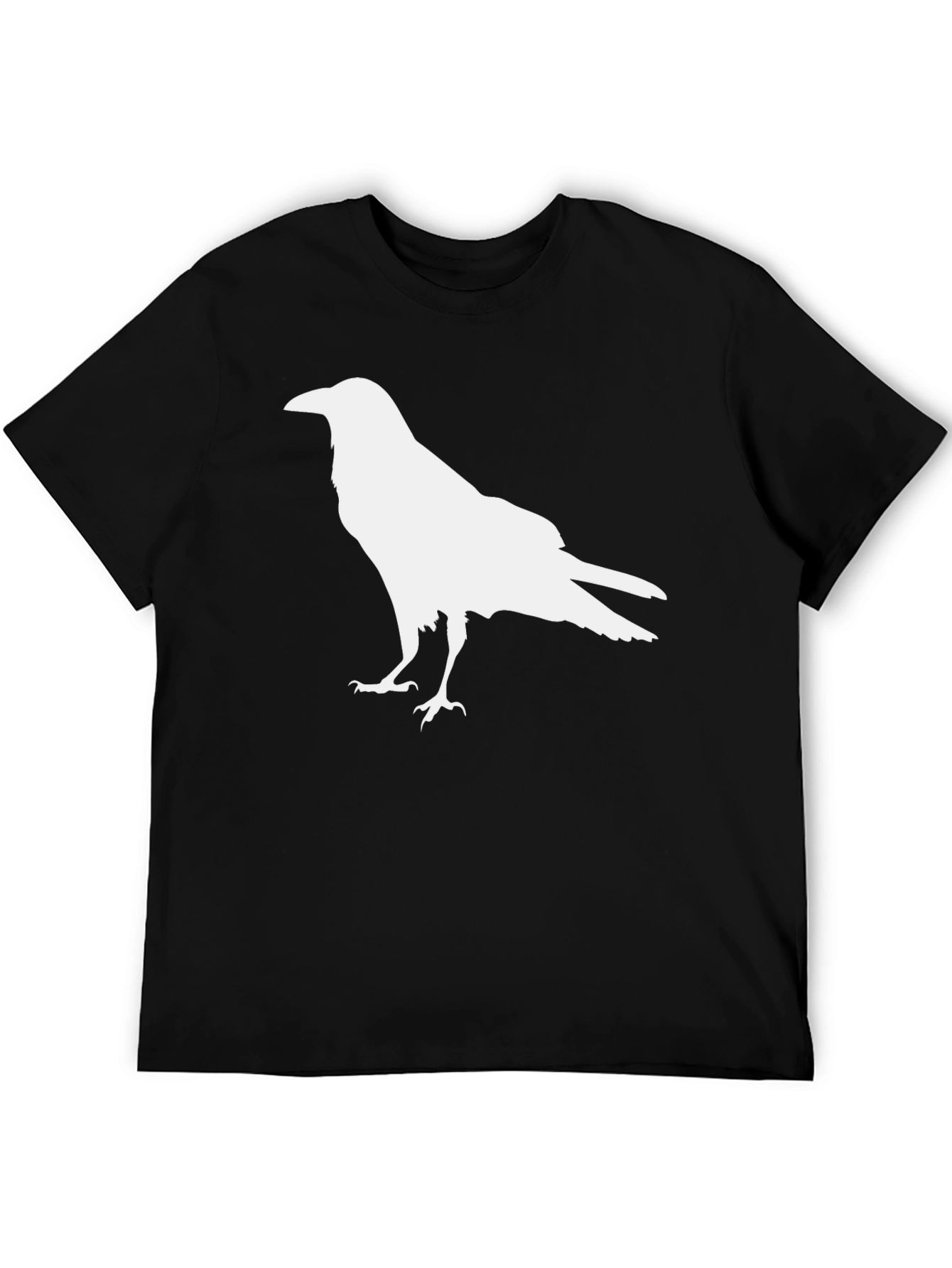Raven Silhouette Graphic Tee - Mens Black T-Shirt