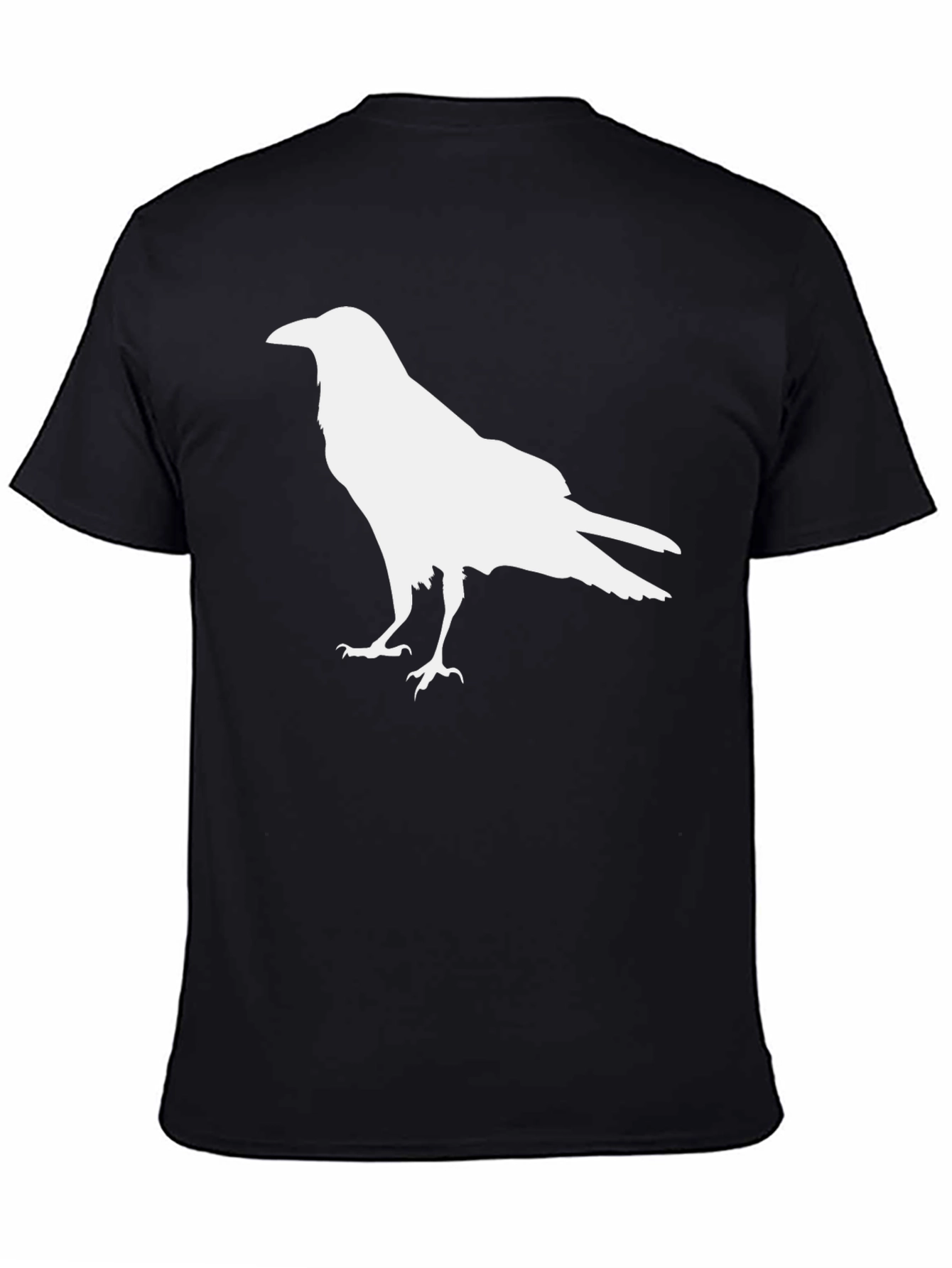 Raven Silhouette Graphic Tee - Mens Black T-Shirt