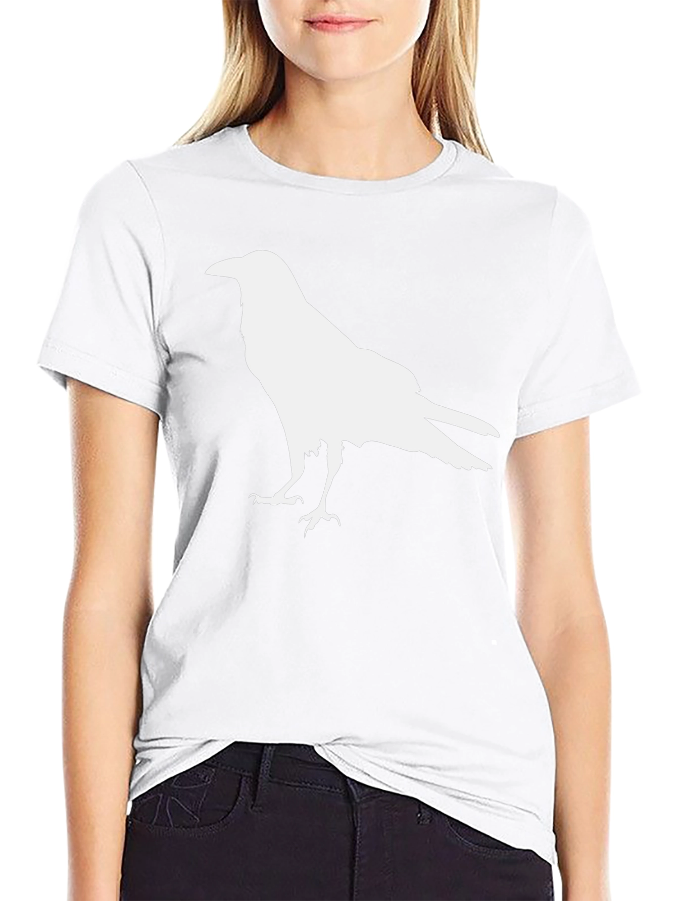 Raven Silhouette Graphic Tee - Mens Black T-Shirt