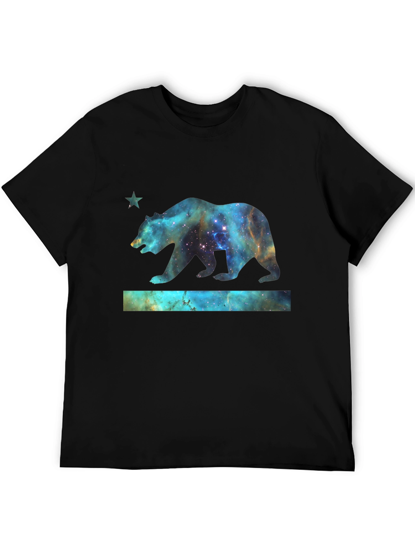 Cosmic California Bear T-Shirt - Black