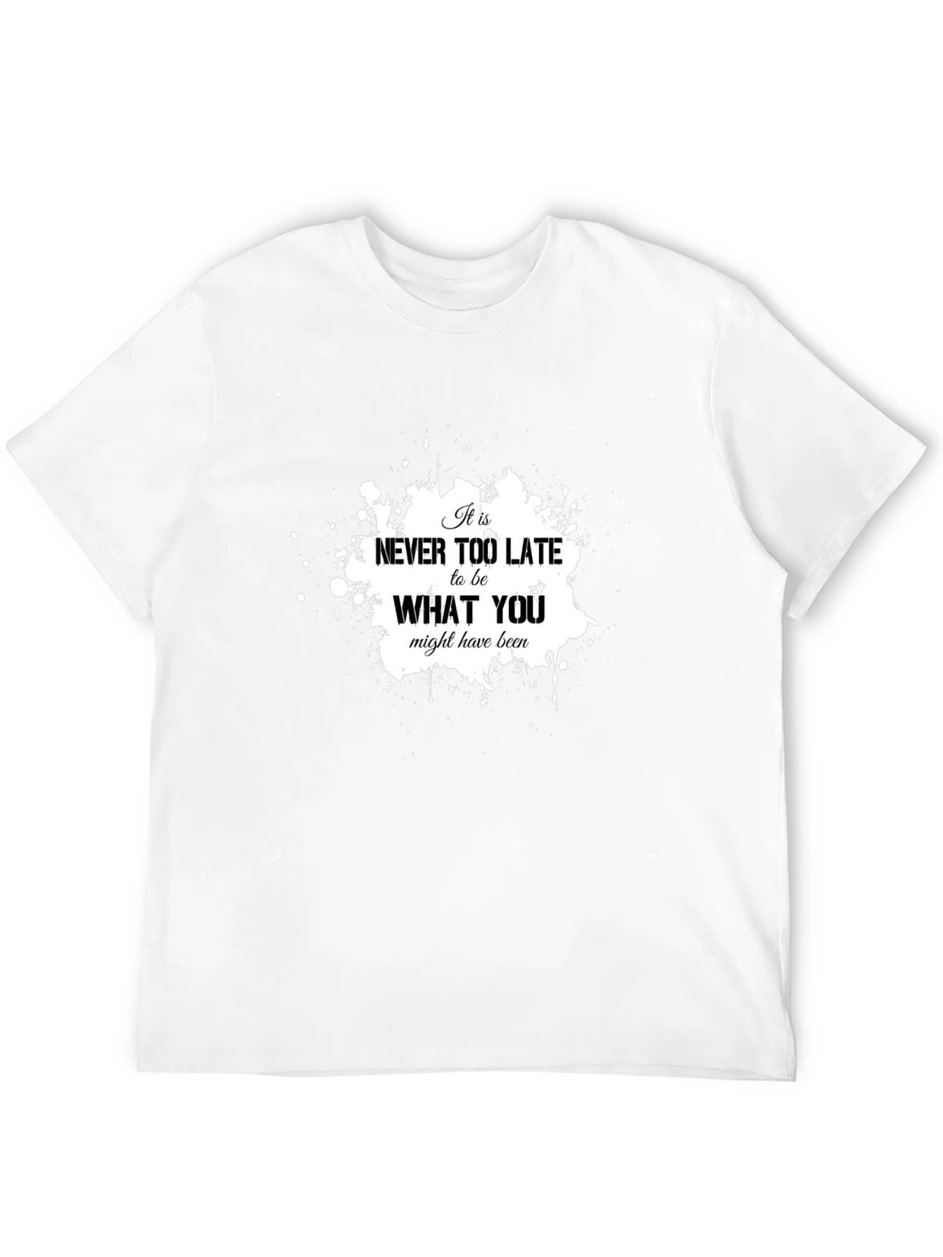 Inspirational Graphic Tee - Never Too Late T-Shirt