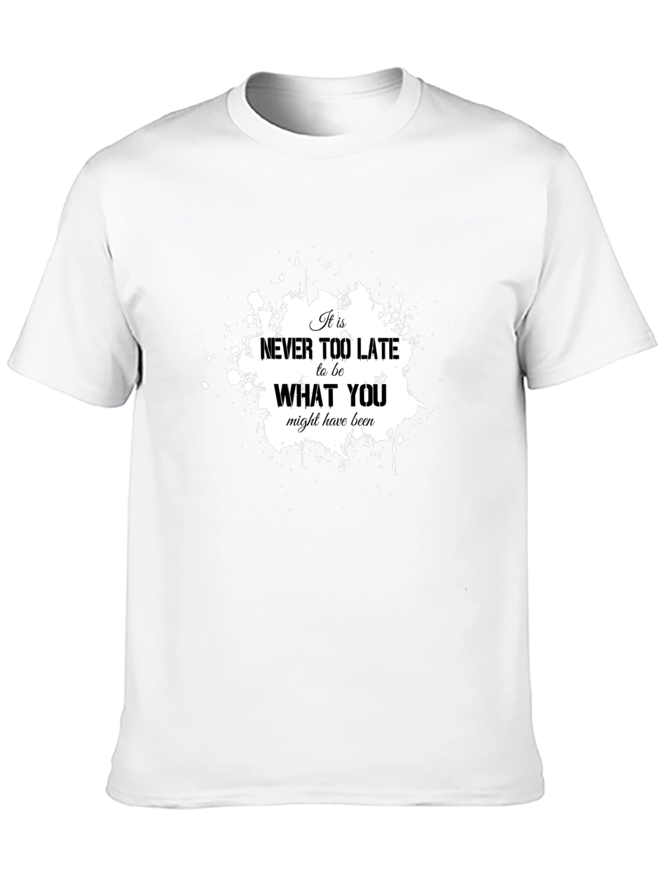 Inspirational Graphic Tee - Never Too Late T-Shirt