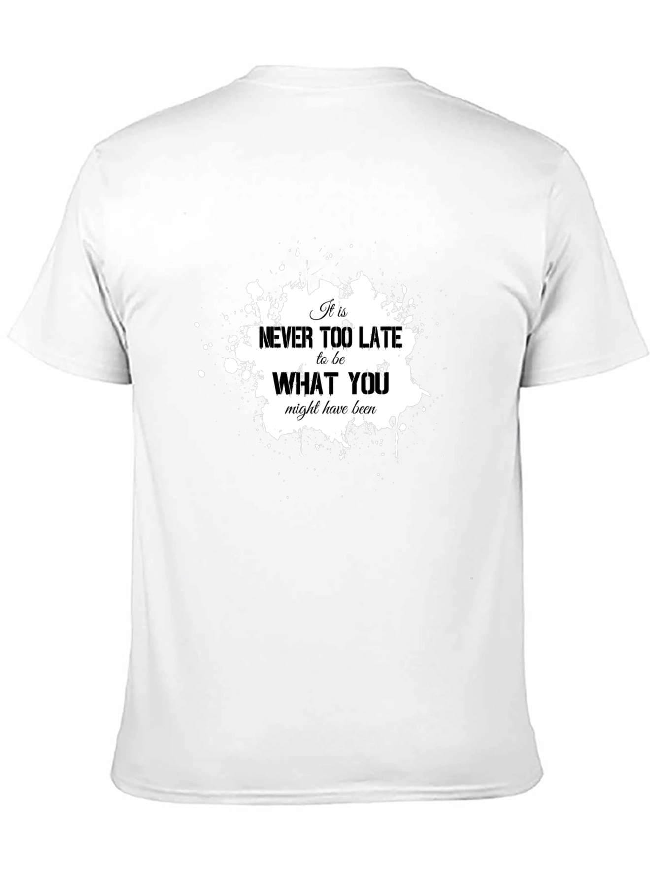 Inspirational Graphic Tee - Never Too Late T-Shirt