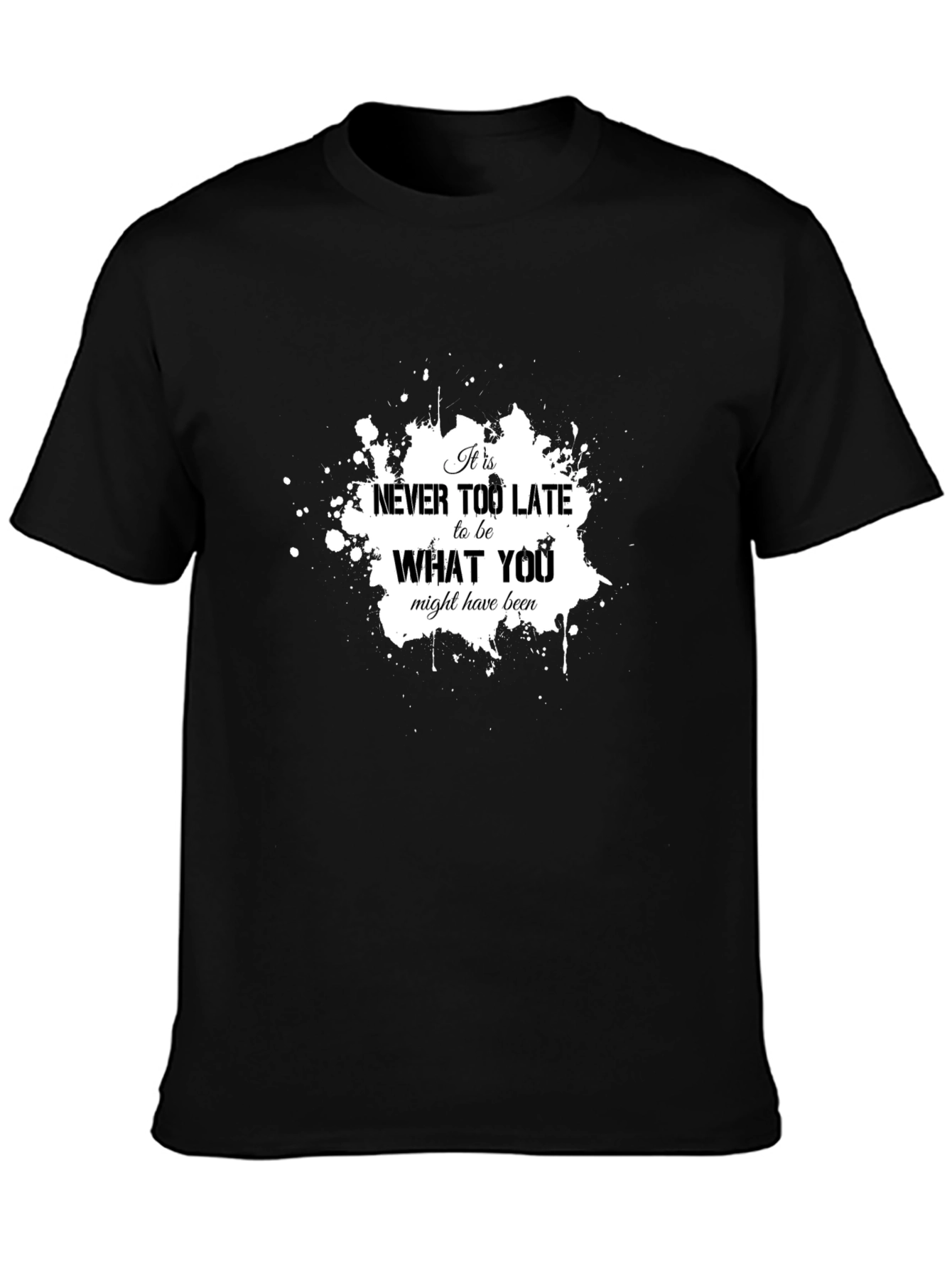 Inspirational Graphic Tee - Never Too Late T-Shirt