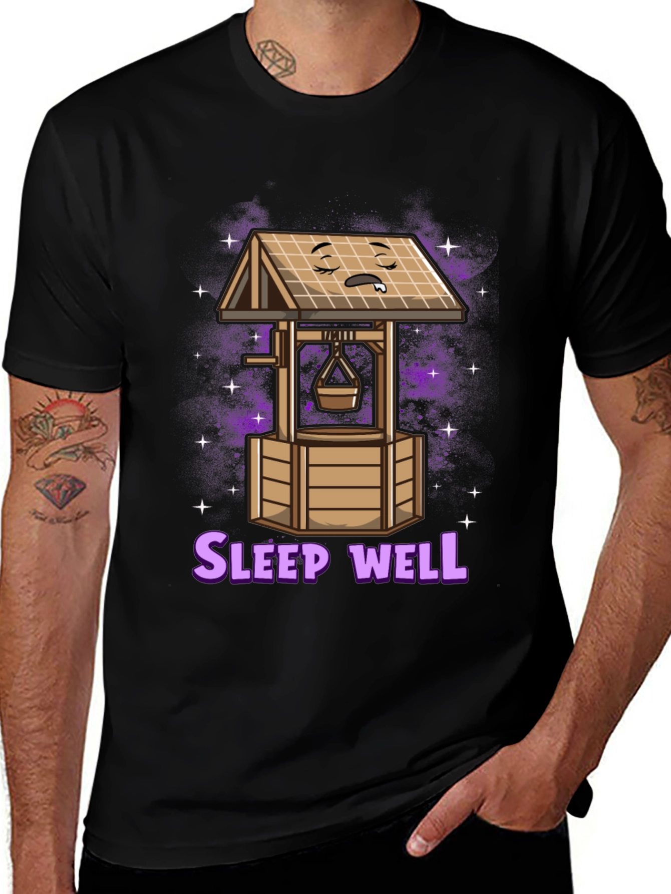 Sleep Well T-Shirt - Funny Sleeping Well Cartoon Tee