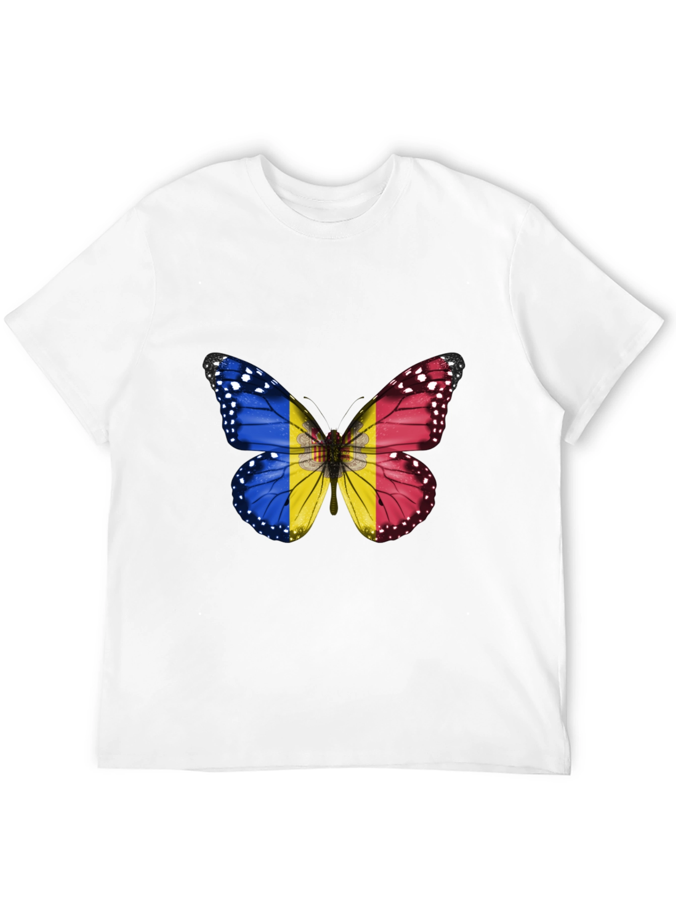 Butterfly Flag Graphic Tee - Stylish Mens T-Shirt
