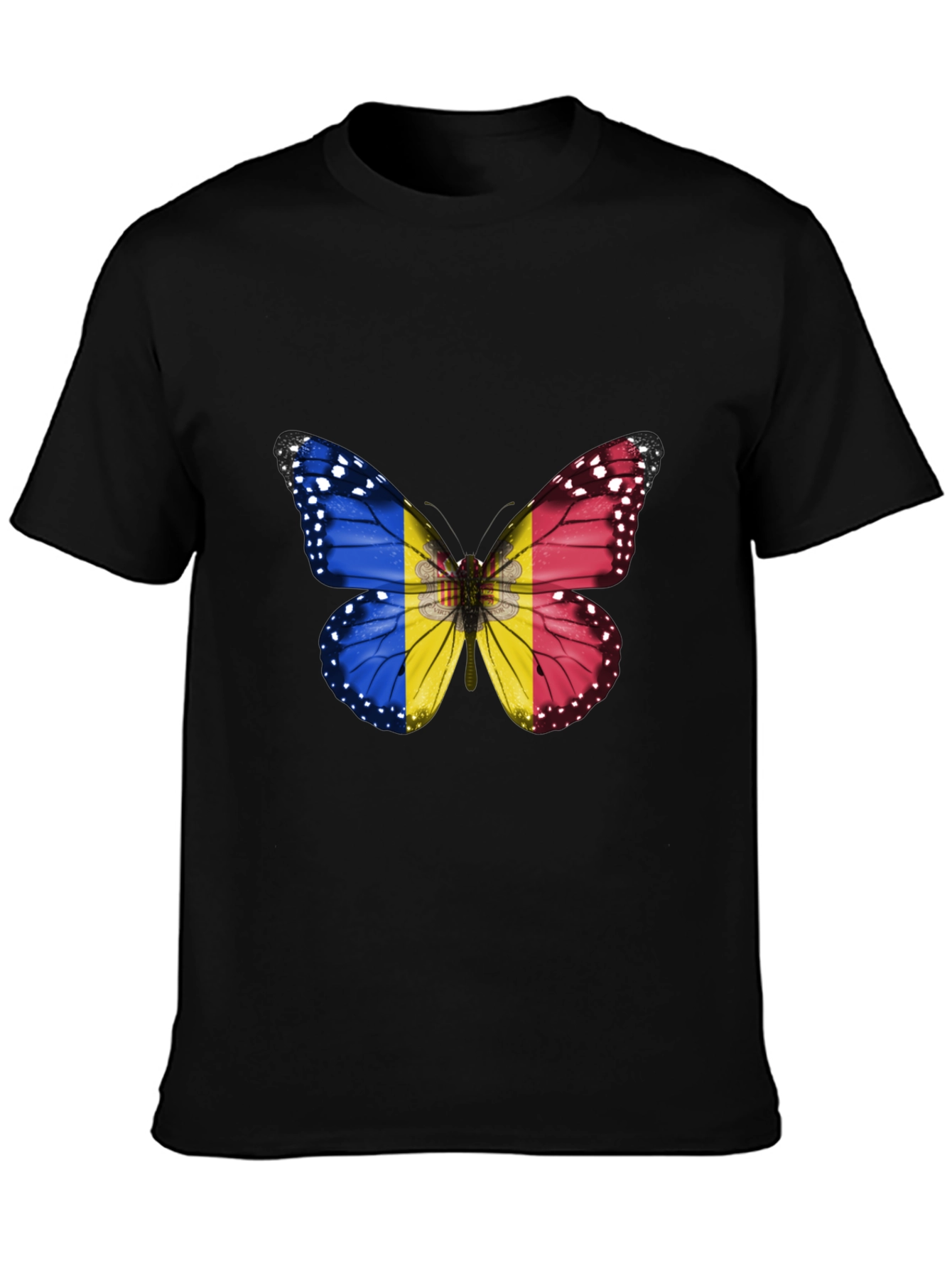Butterfly Flag Graphic Tee - Stylish Mens T-Shirt