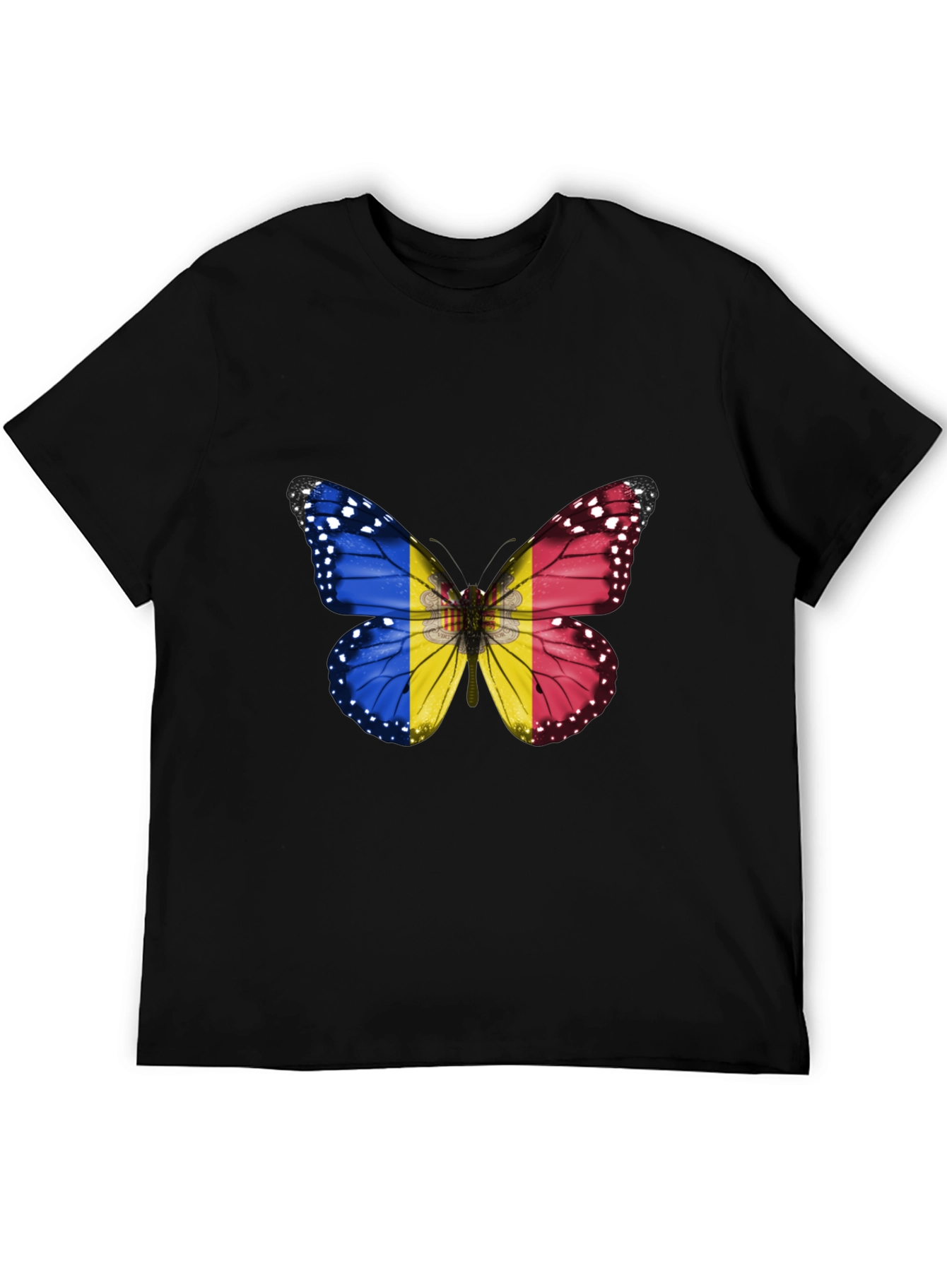 Butterfly Flag Graphic Tee - Stylish Mens T-Shirt