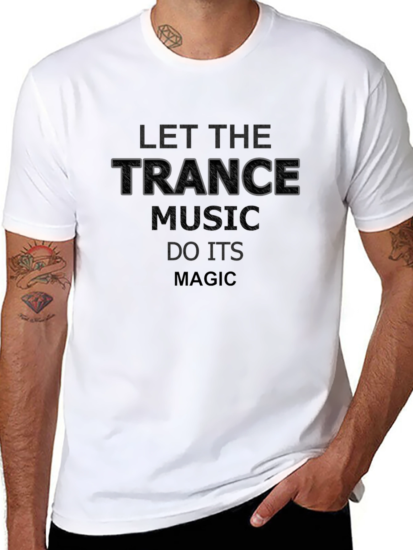Let The Trance Music Do Its Magic Black Tee