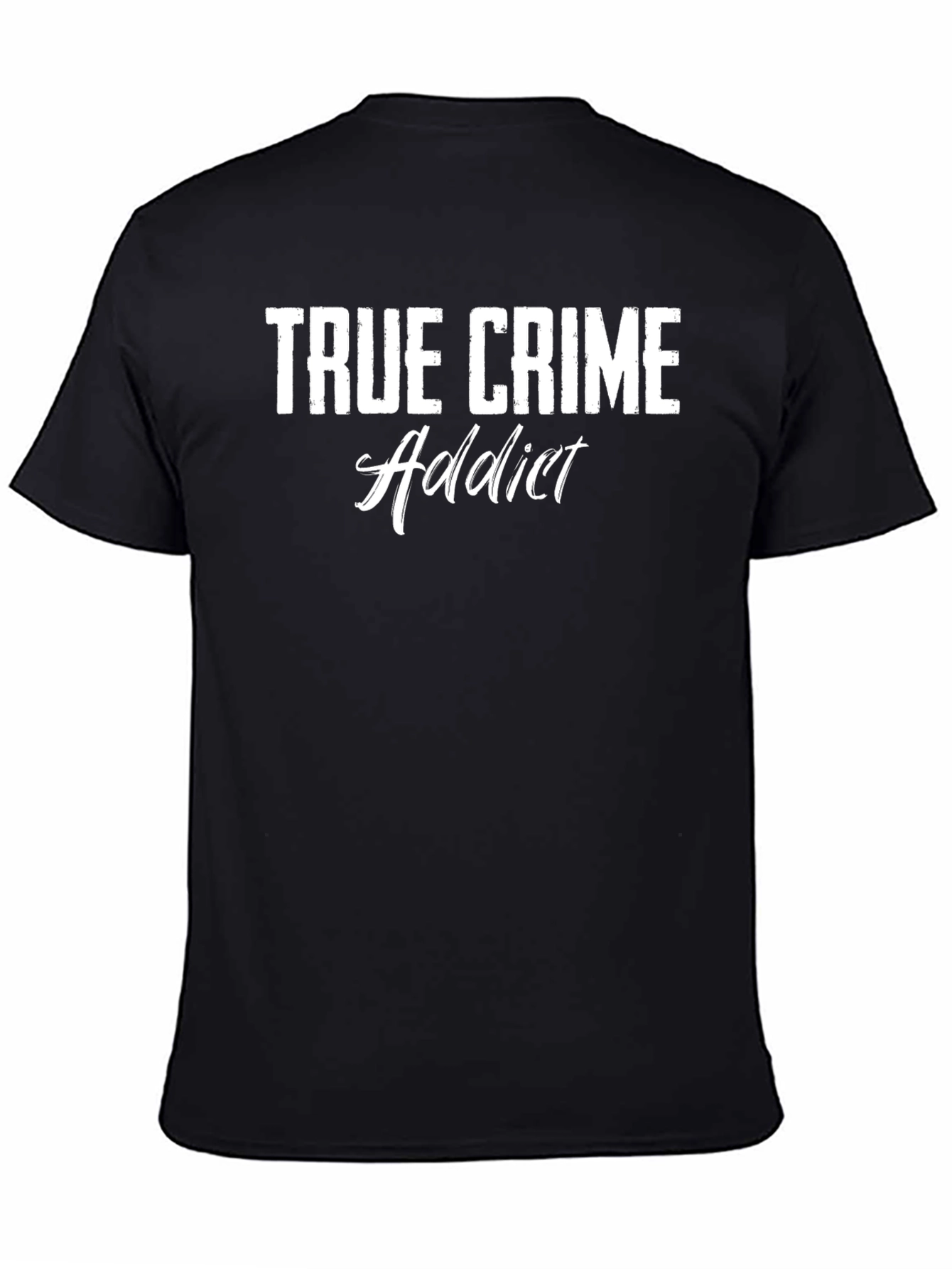 True Crime Addict Graphic Tee - Black