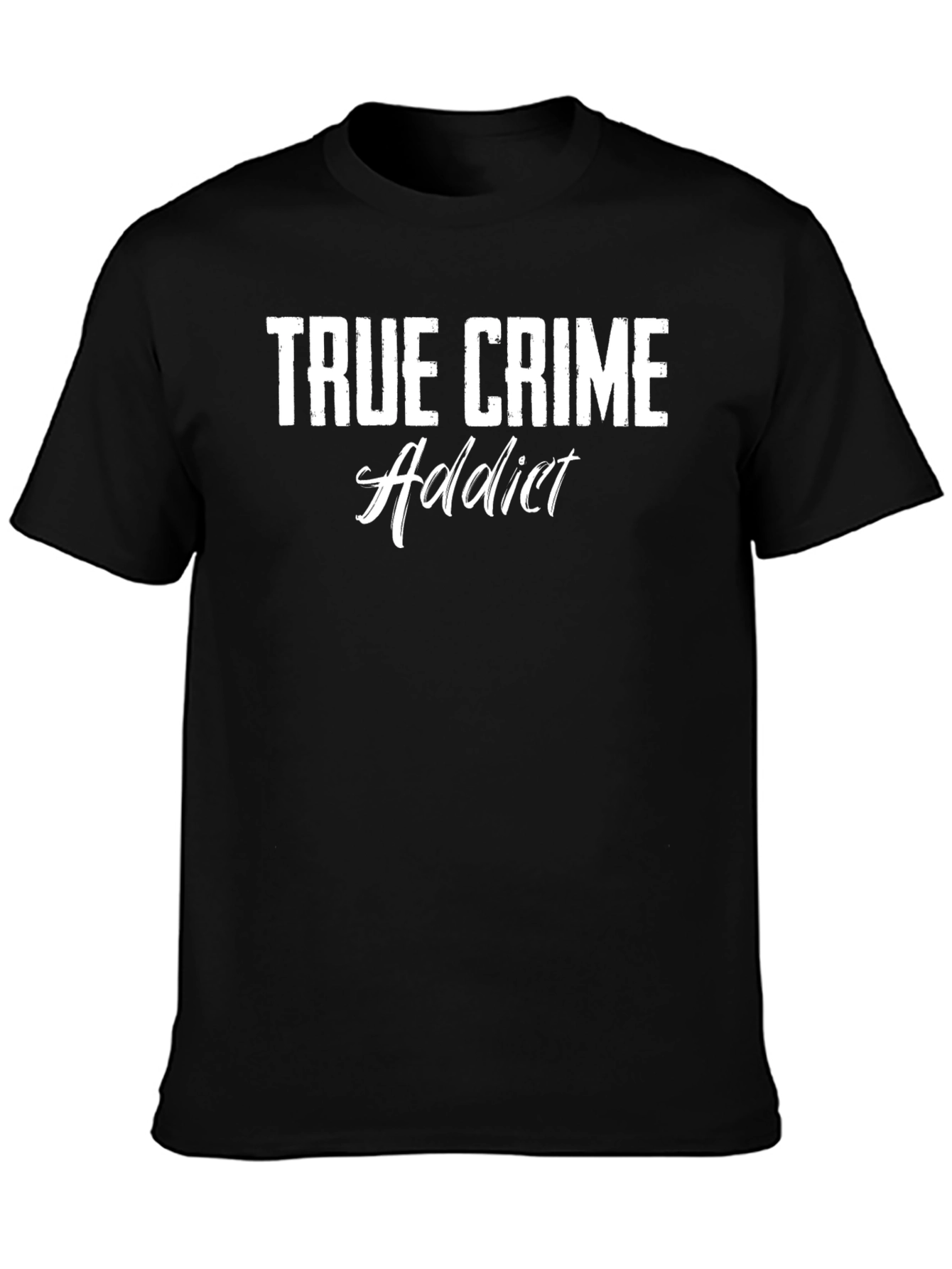 True Crime Addict Graphic Tee - Black