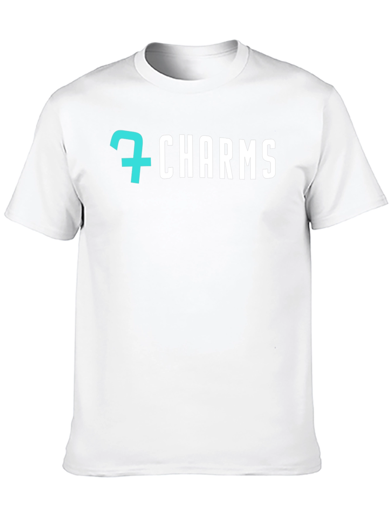 7 Charms Graphic Tee - Stylish Black Cotton T-Shirt