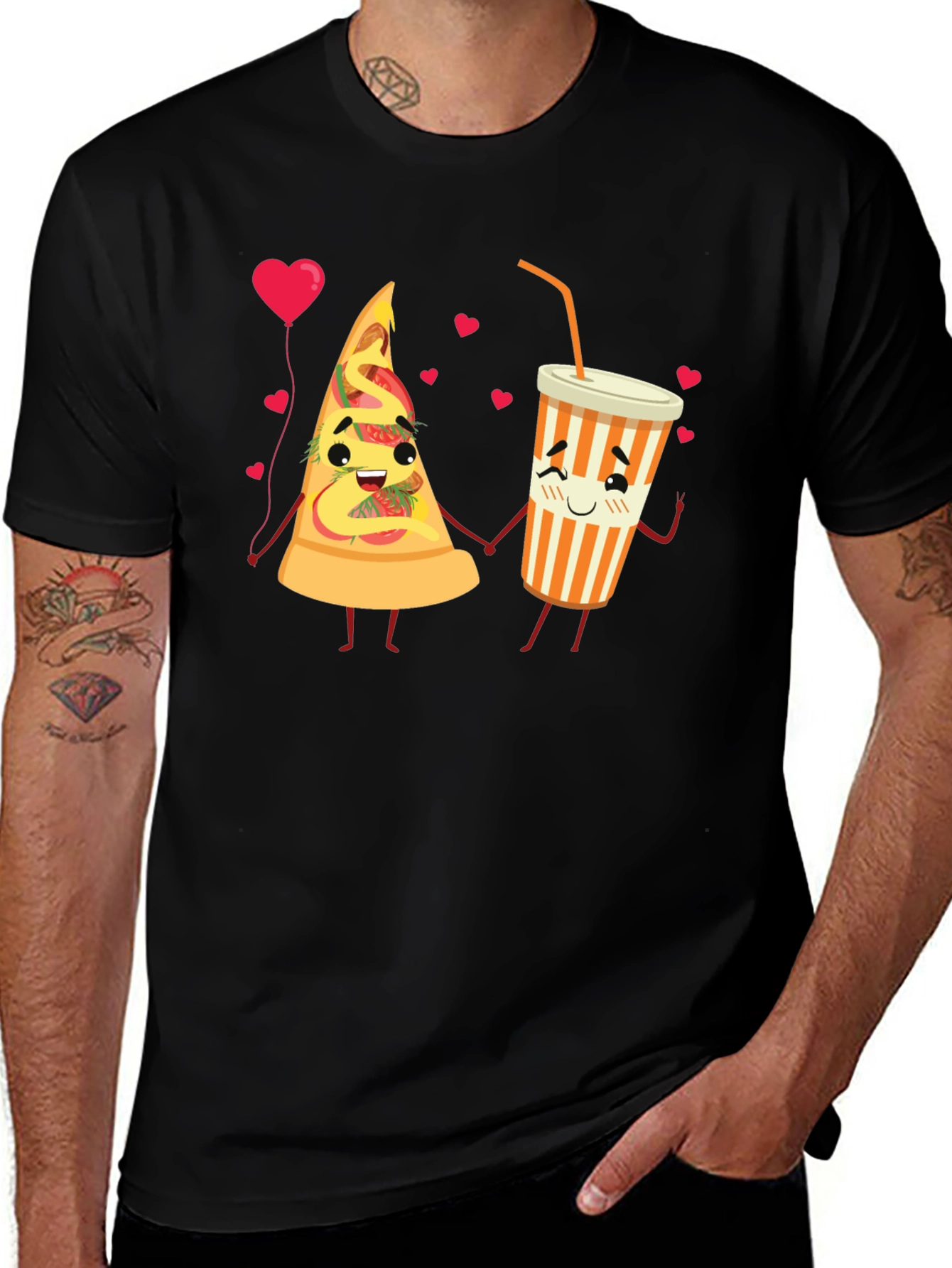 Pizza & Soda Love Story Graphic Tee