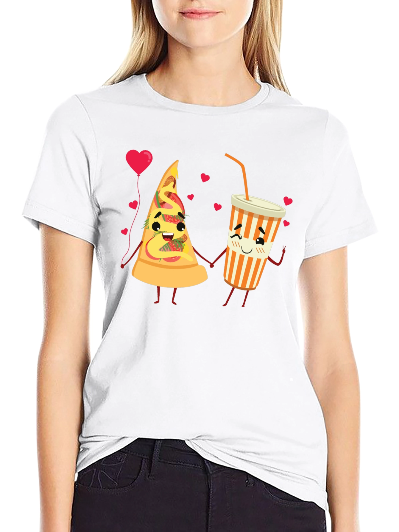 Pizza & Soda Love Story Graphic Tee