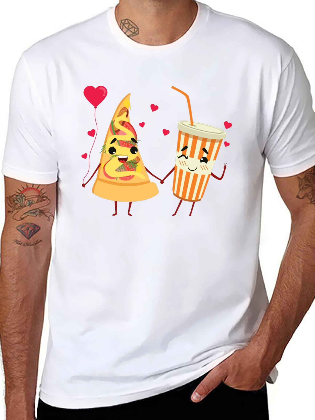 Pizza & Soda Love Story Graphic Tee