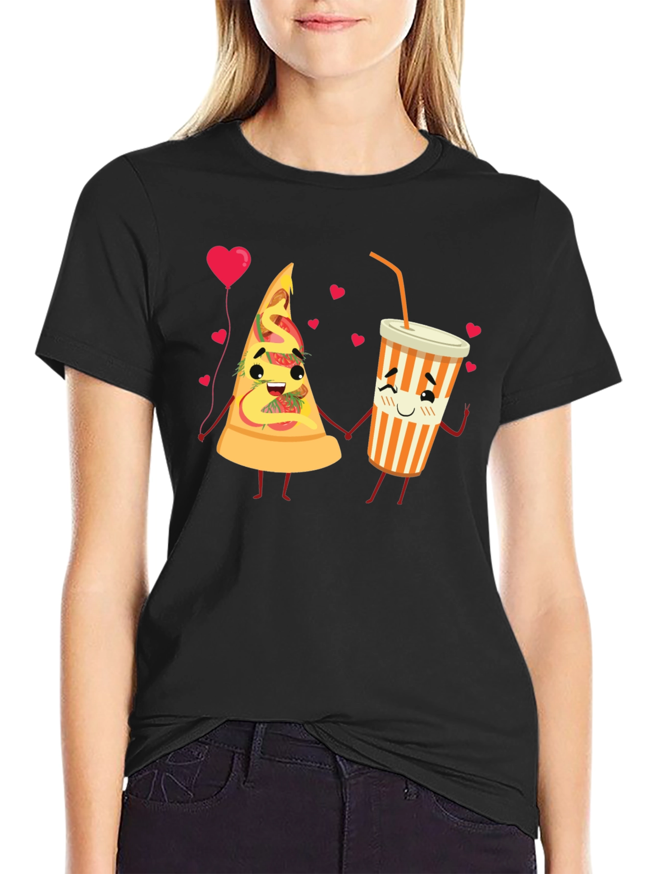 Pizza & Soda Love Story Graphic Tee