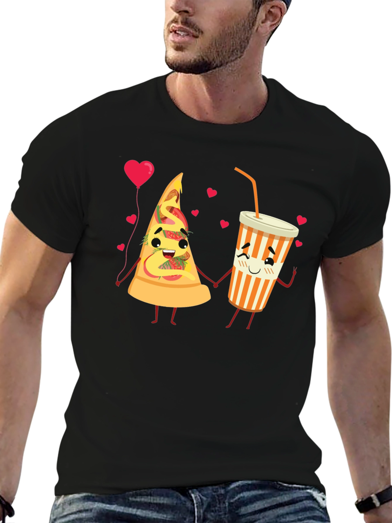 Pizza & Soda Love Story Graphic Tee