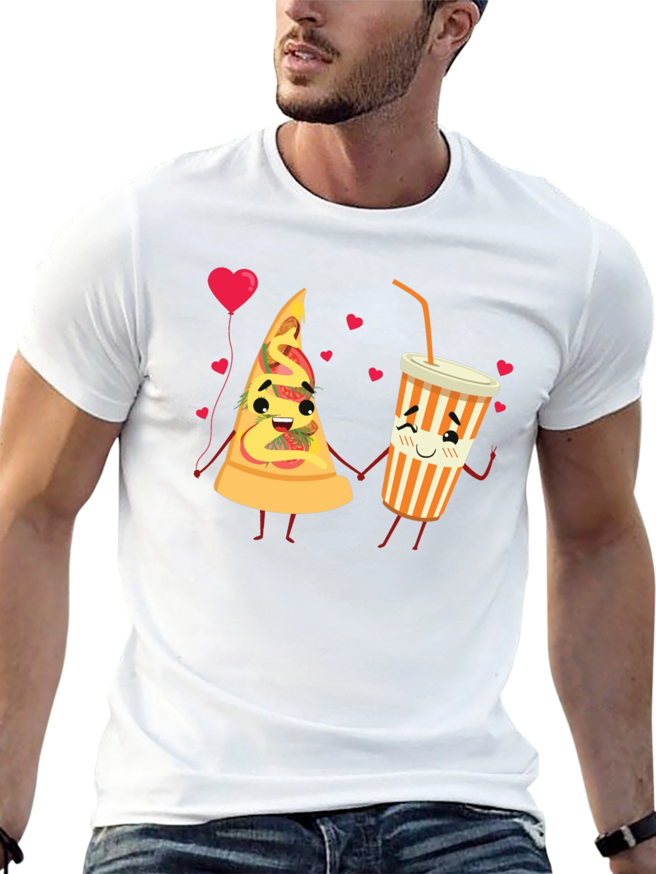 Pizza & Soda Love Story Graphic Tee