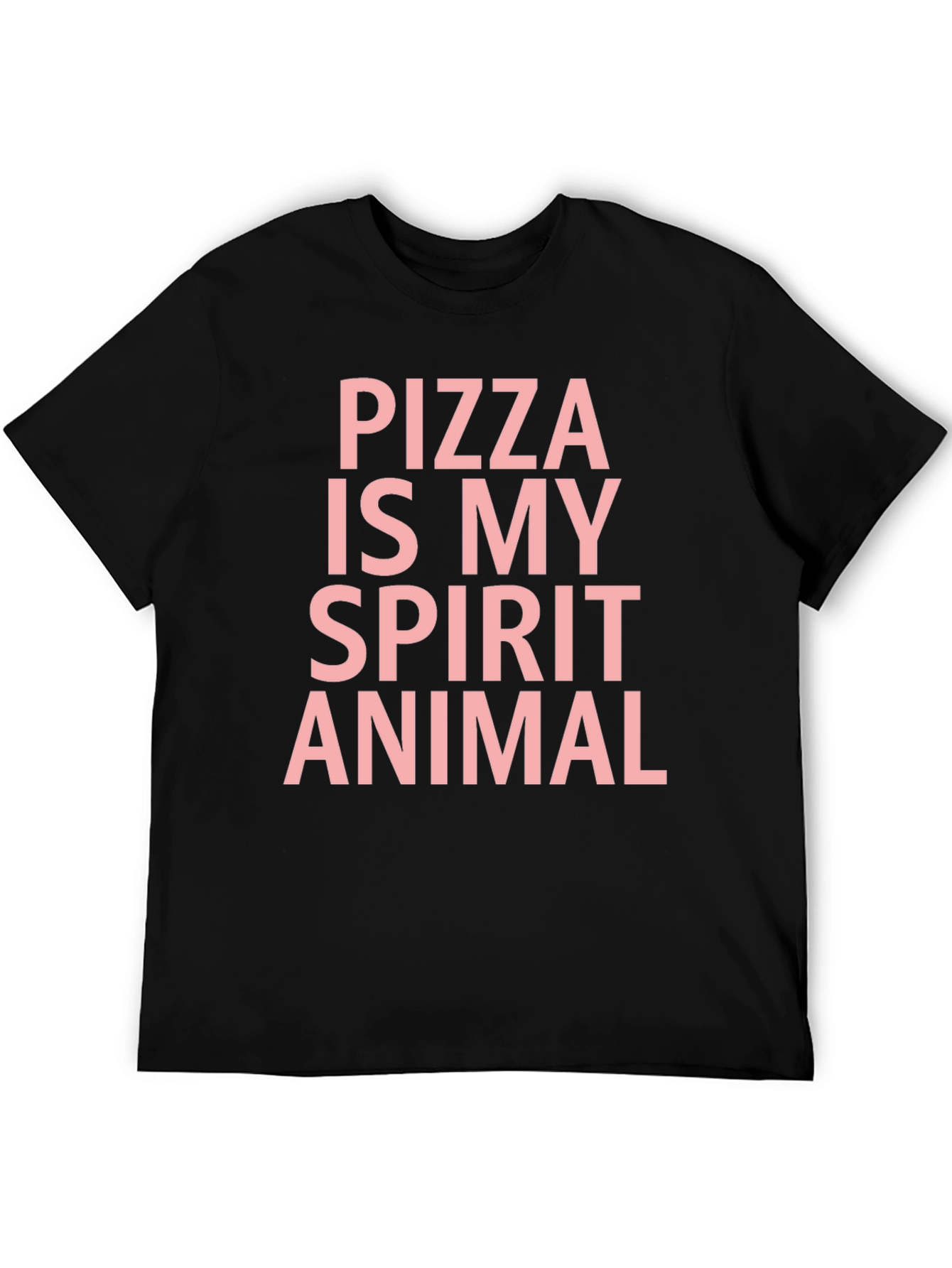 Pizza Is My Spirit Animal Black T-Shirt