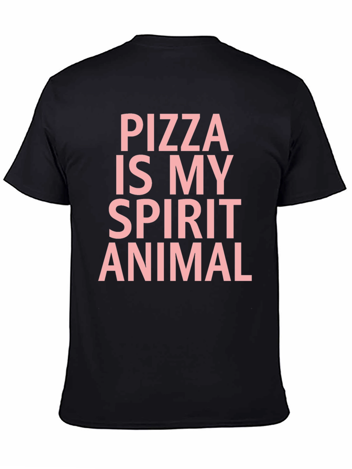 Pizza Is My Spirit Animal Black T-Shirt