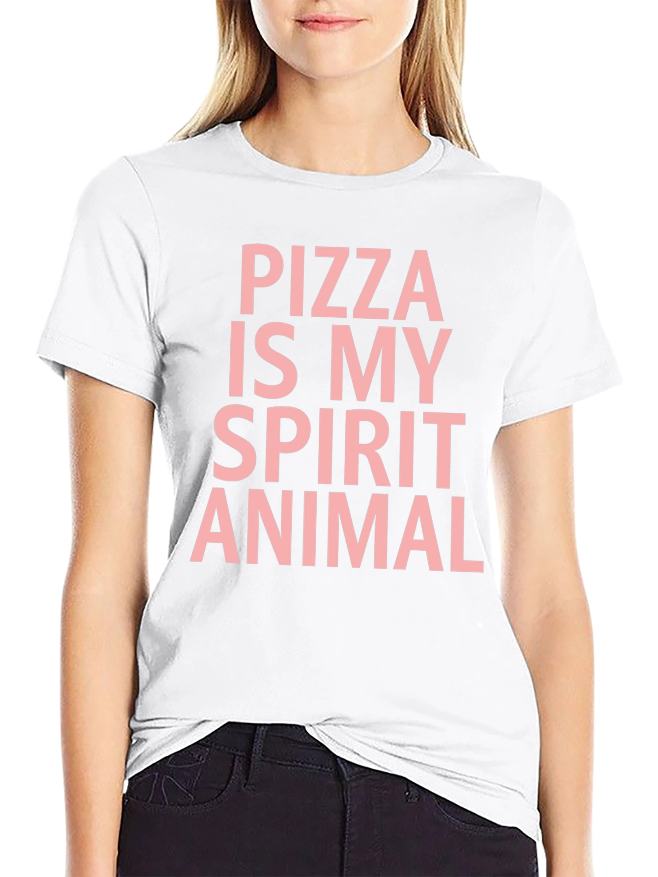 Pizza Is My Spirit Animal Black T-Shirt
