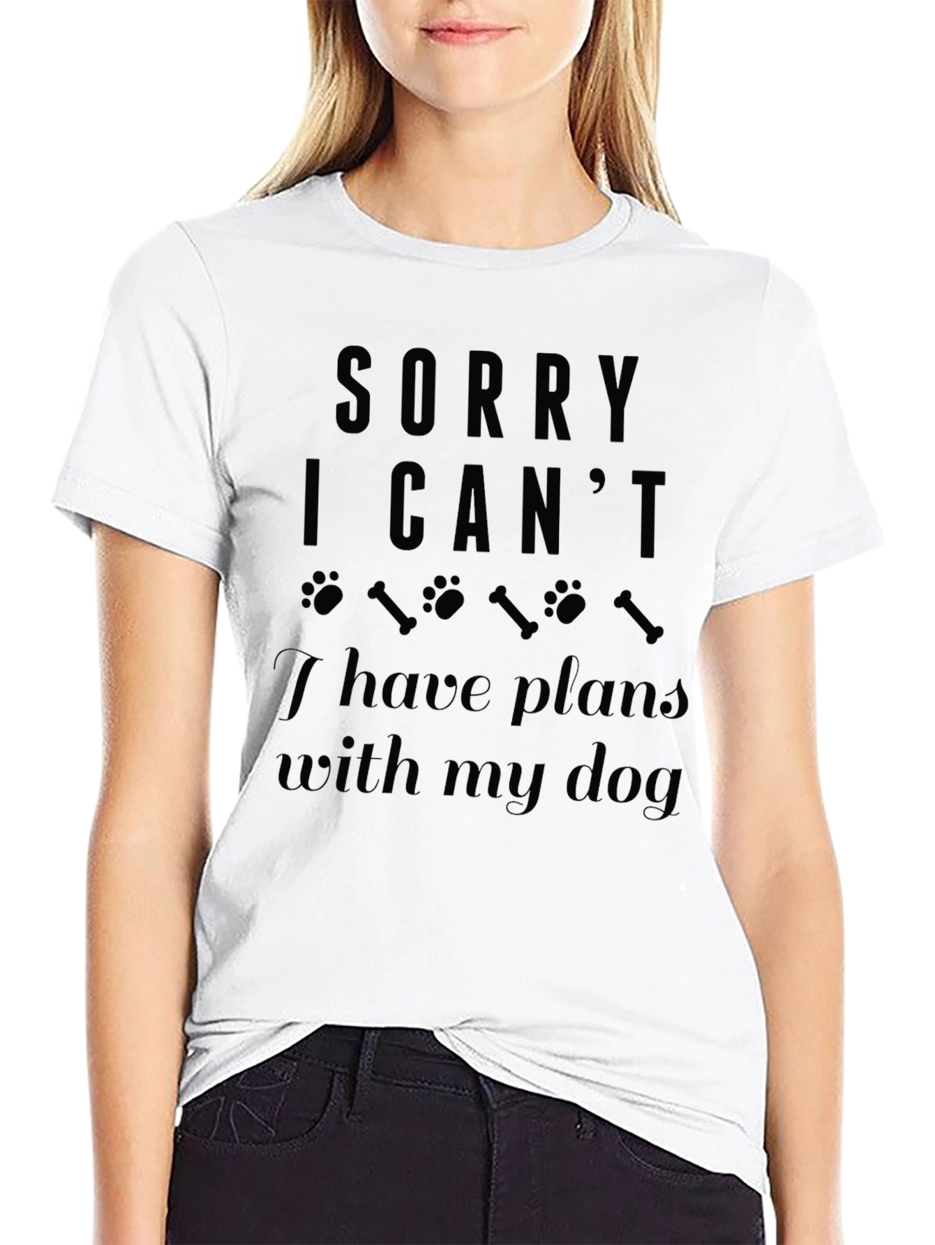 Dog Plans Graphic Tee - Sorry I Cant