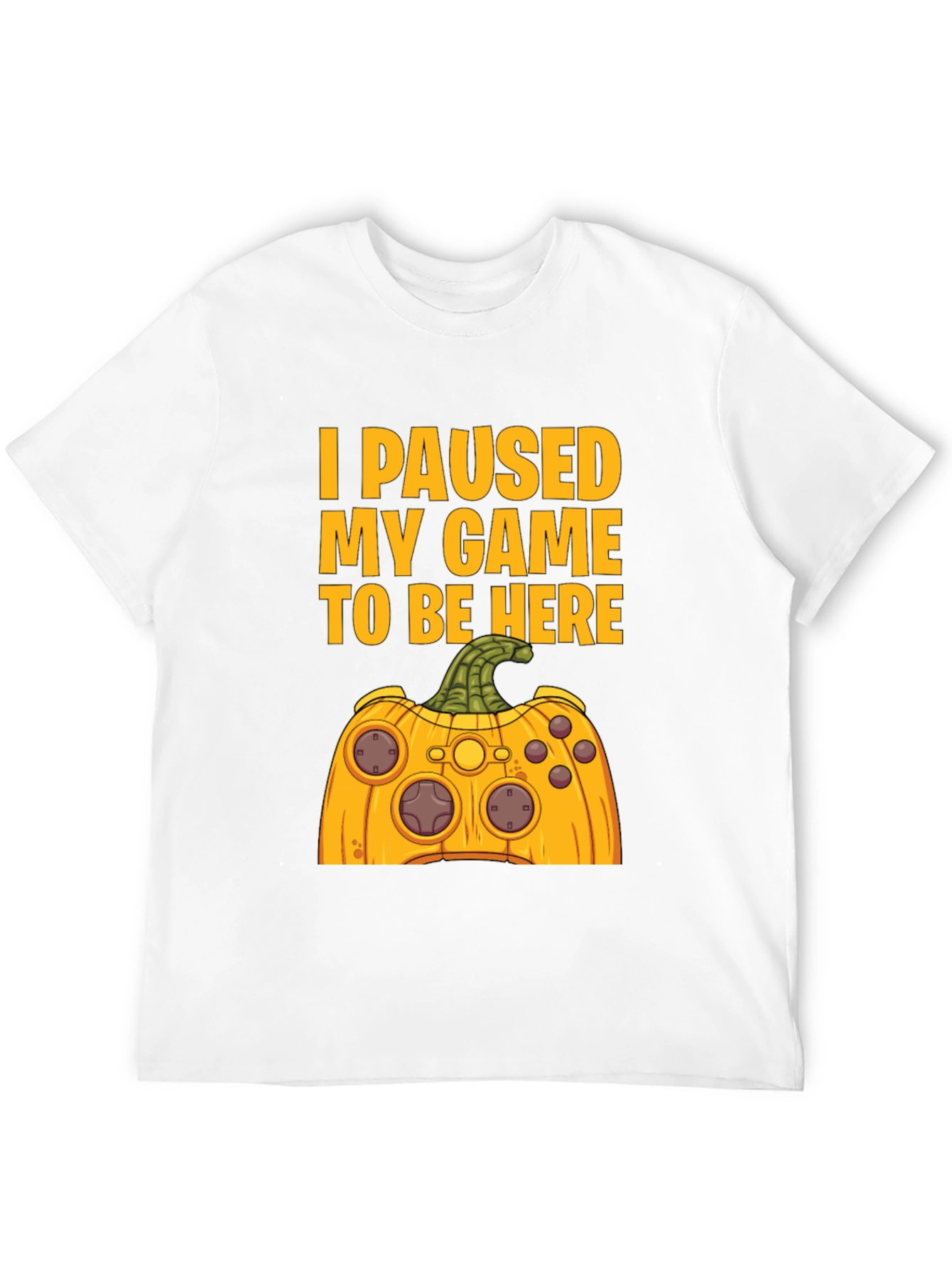 Funny Gamer Halloween Pumpkin Controller T-Shirt