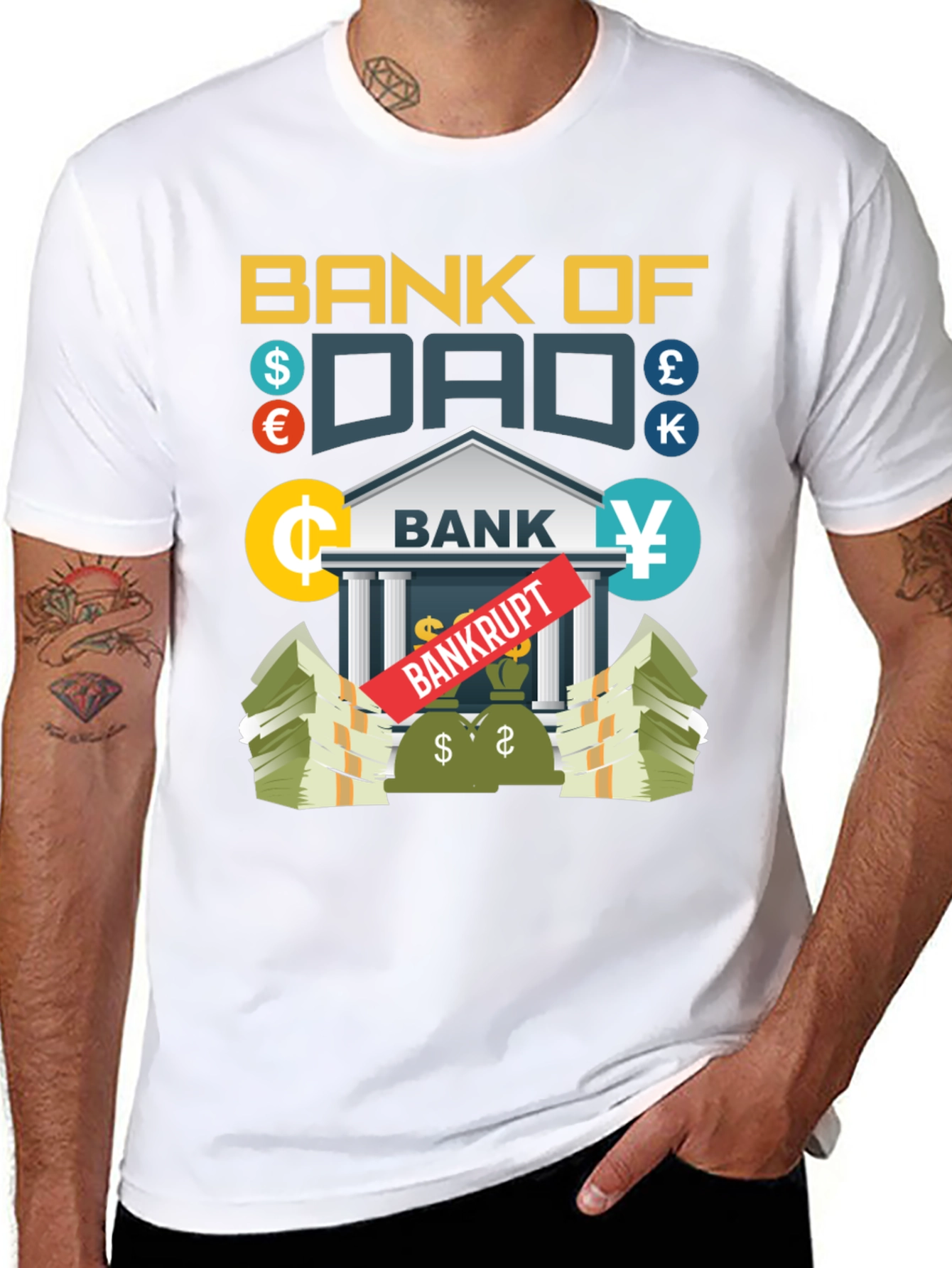 Bank of Dad Novelty Graphic T-Shirt