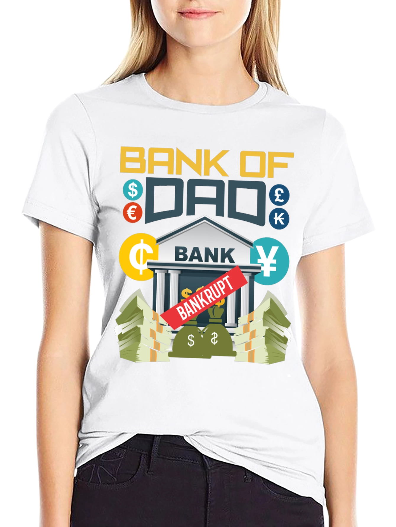 Bank of Dad Novelty Graphic T-Shirt