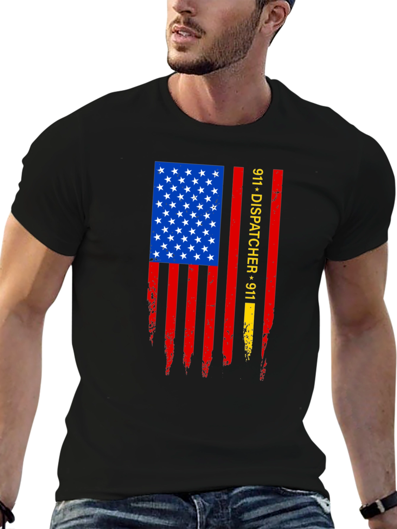 911 Dispatcher American Flag Graphic Tee
