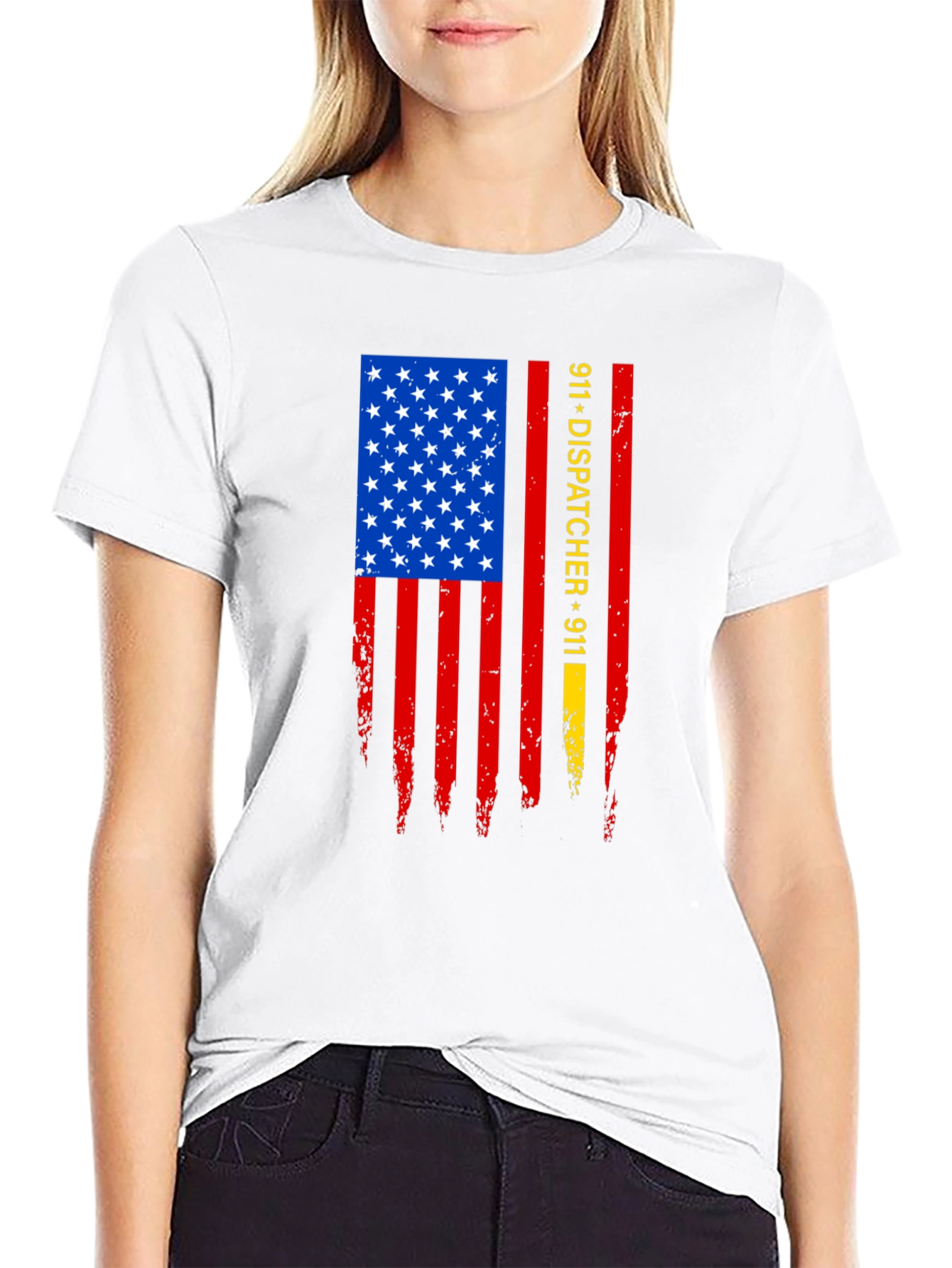 911 Dispatcher American Flag Graphic Tee