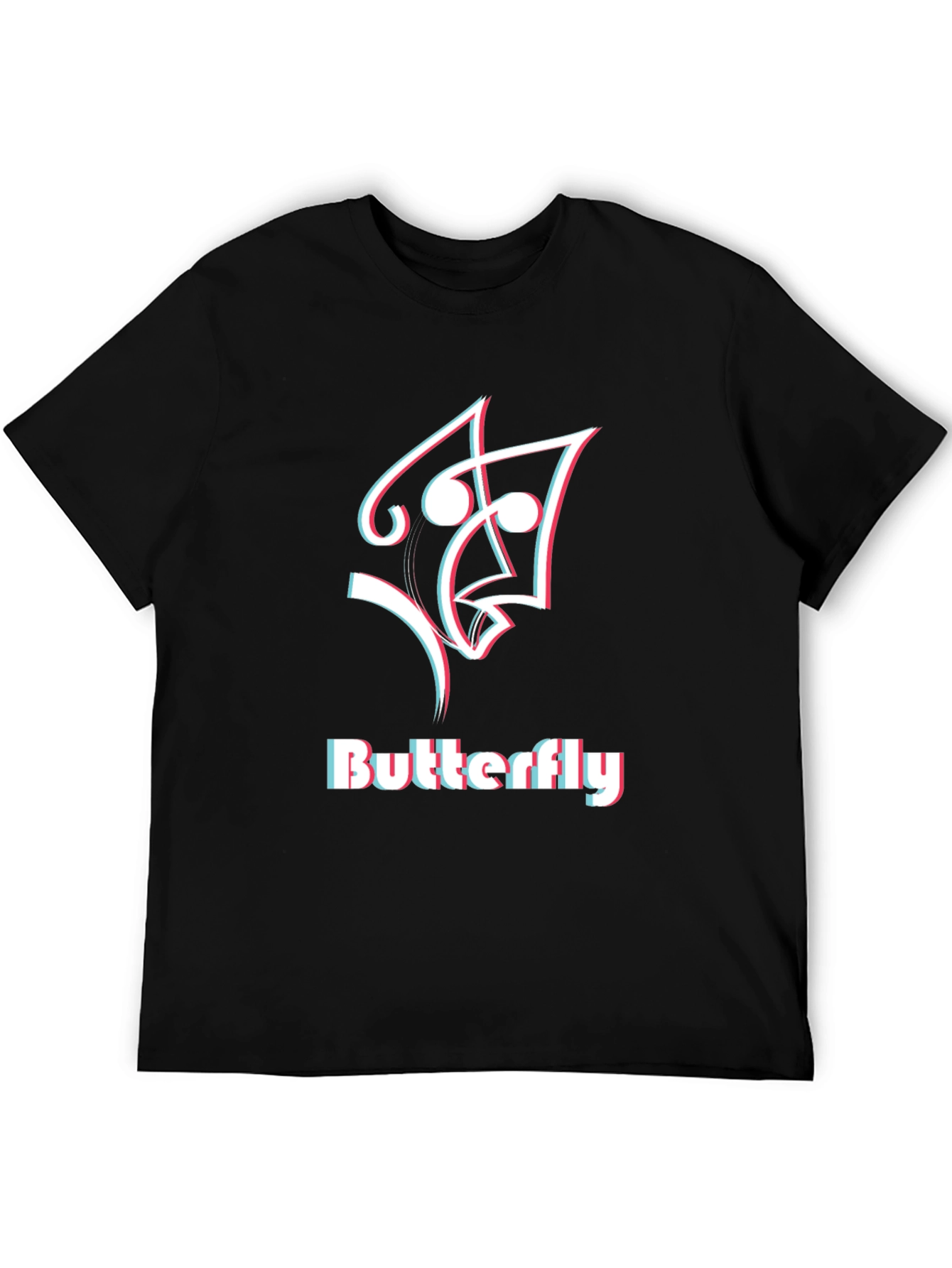 Butterfly Graphic Tee - Mens Black T-Shirt