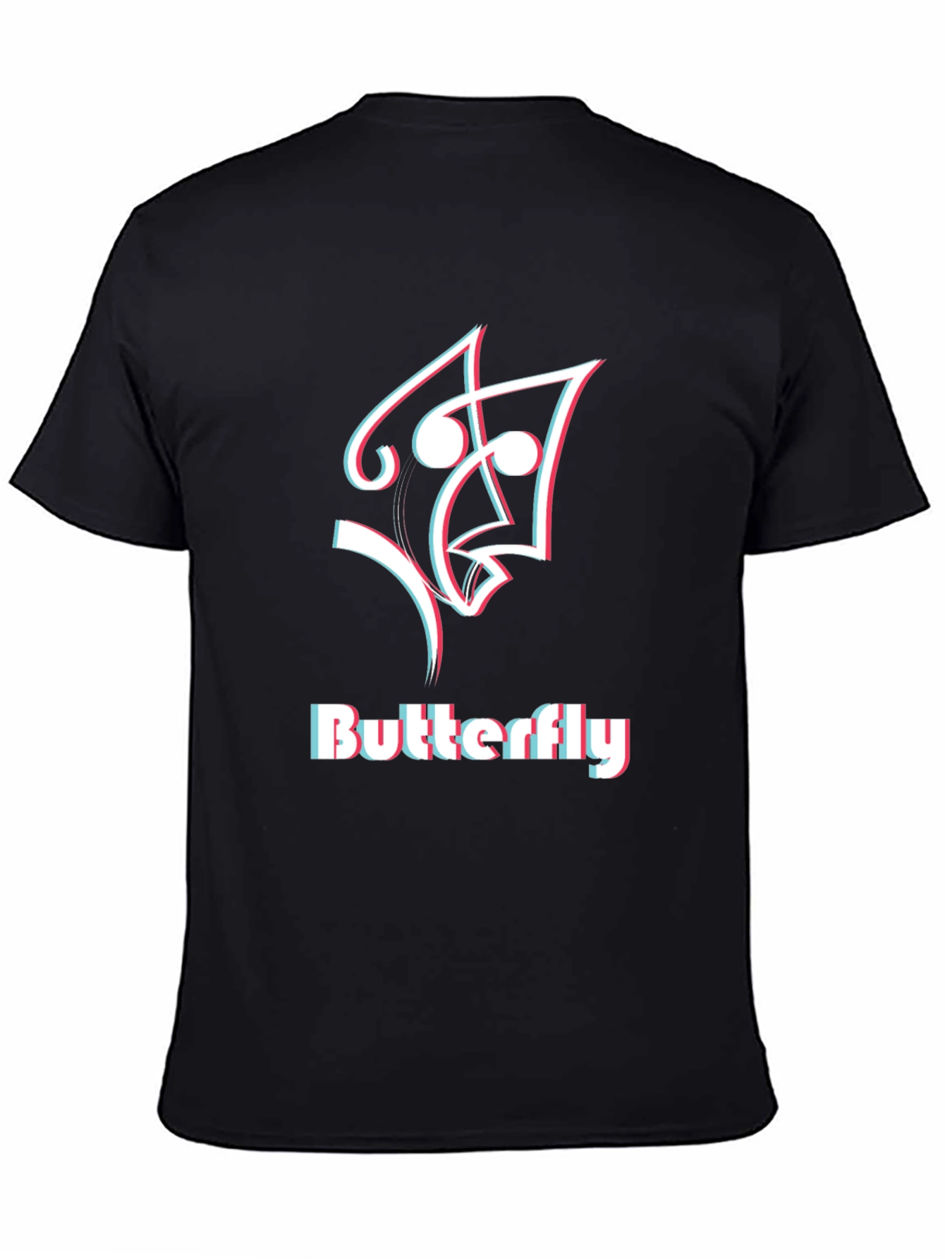 Butterfly Graphic Tee - Mens Black T-Shirt