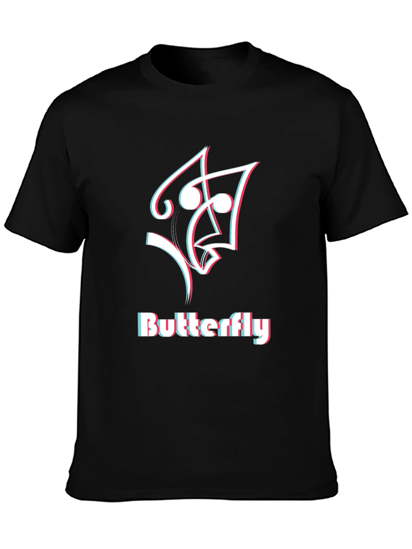 Butterfly Graphic Tee - Mens Black T-Shirt