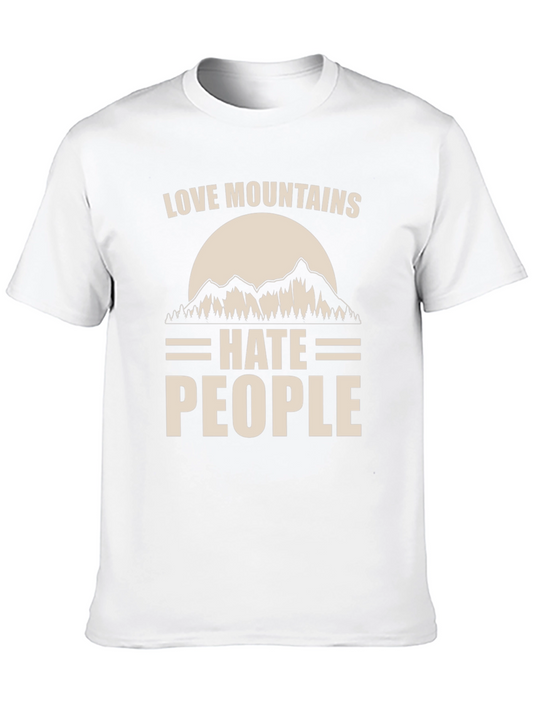 Love Mountains Hate People Graphic Tee