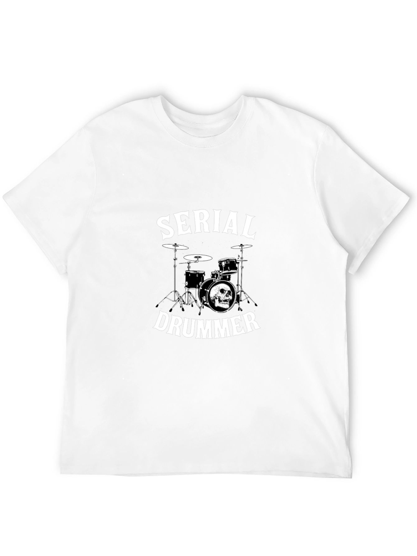 Serial Drummer Graphic T-Shirt - Black Cotton Tee