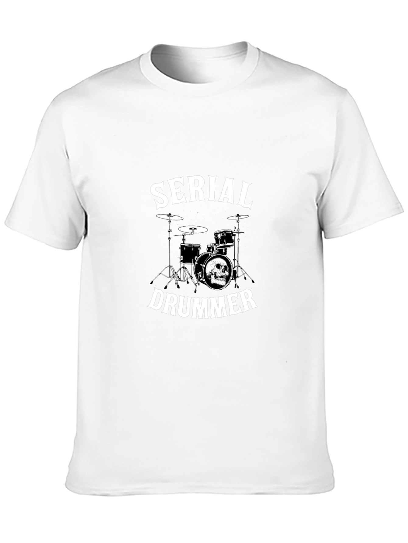 Serial Drummer Graphic T-Shirt - Black Cotton Tee
