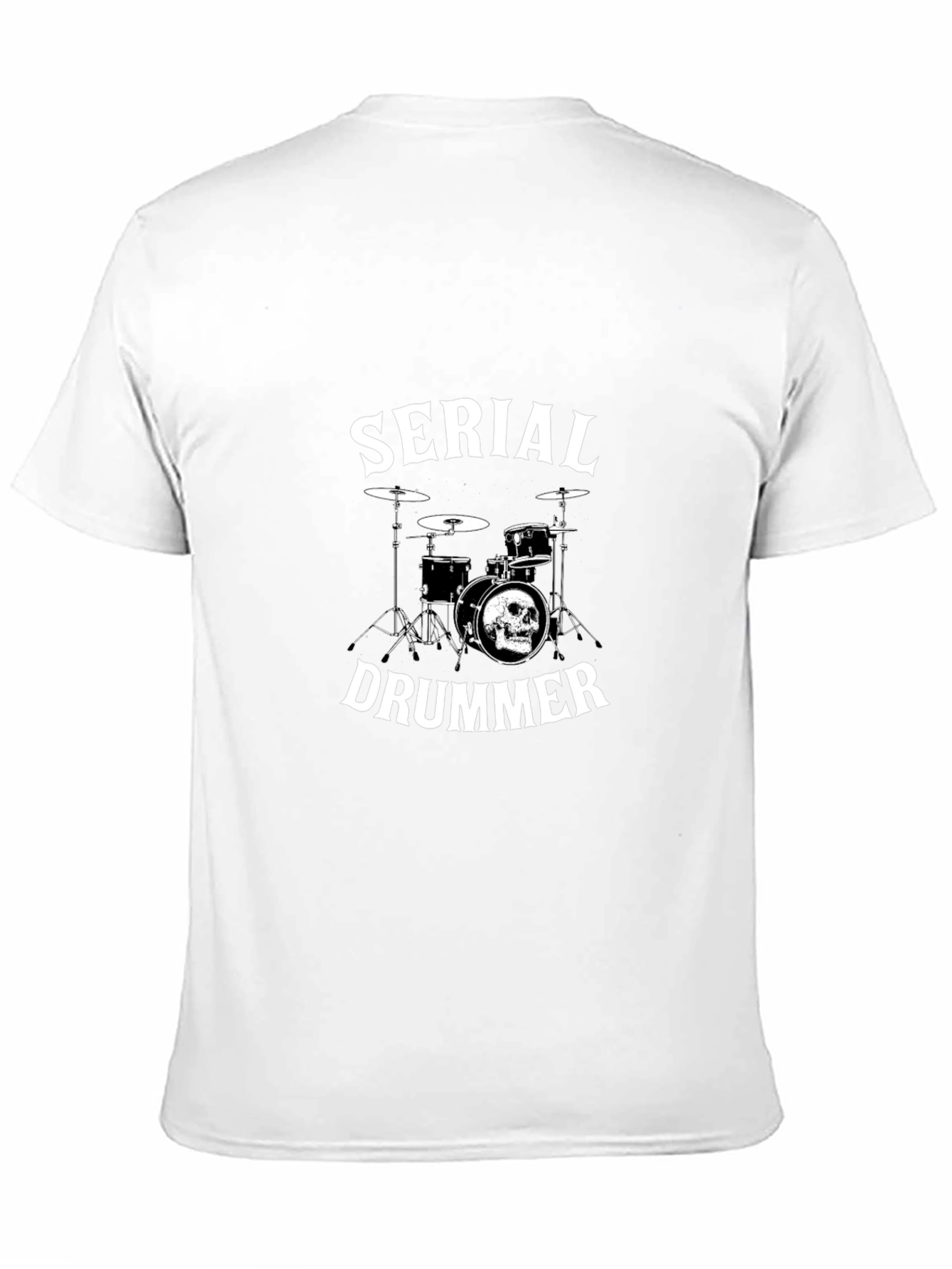 Serial Drummer Graphic T-Shirt - Black Cotton Tee